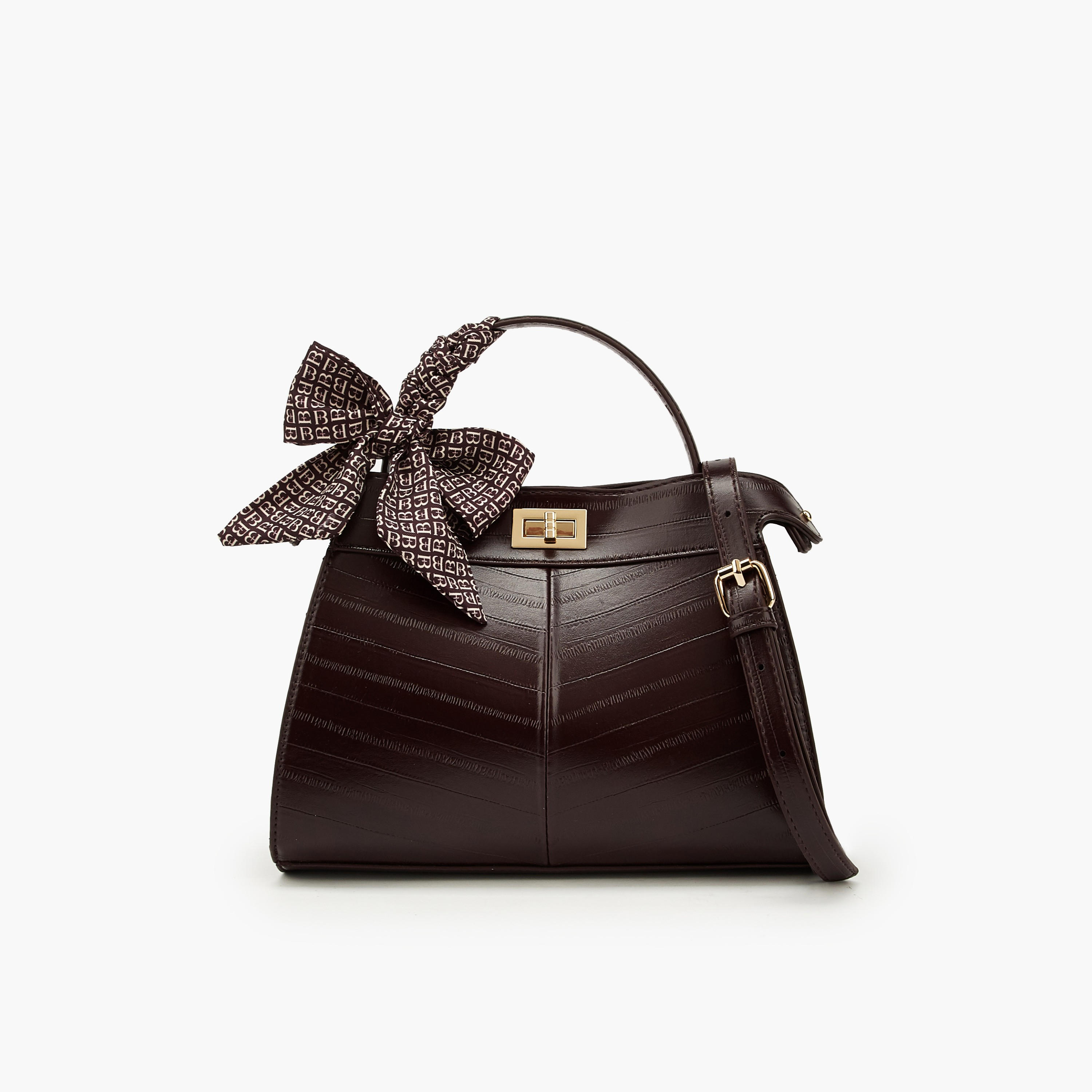 شنطة ساتشيل بارزة الملمس مع وشاح من فلورا بيلا-women-bagsandwallets-handbags-image-1
