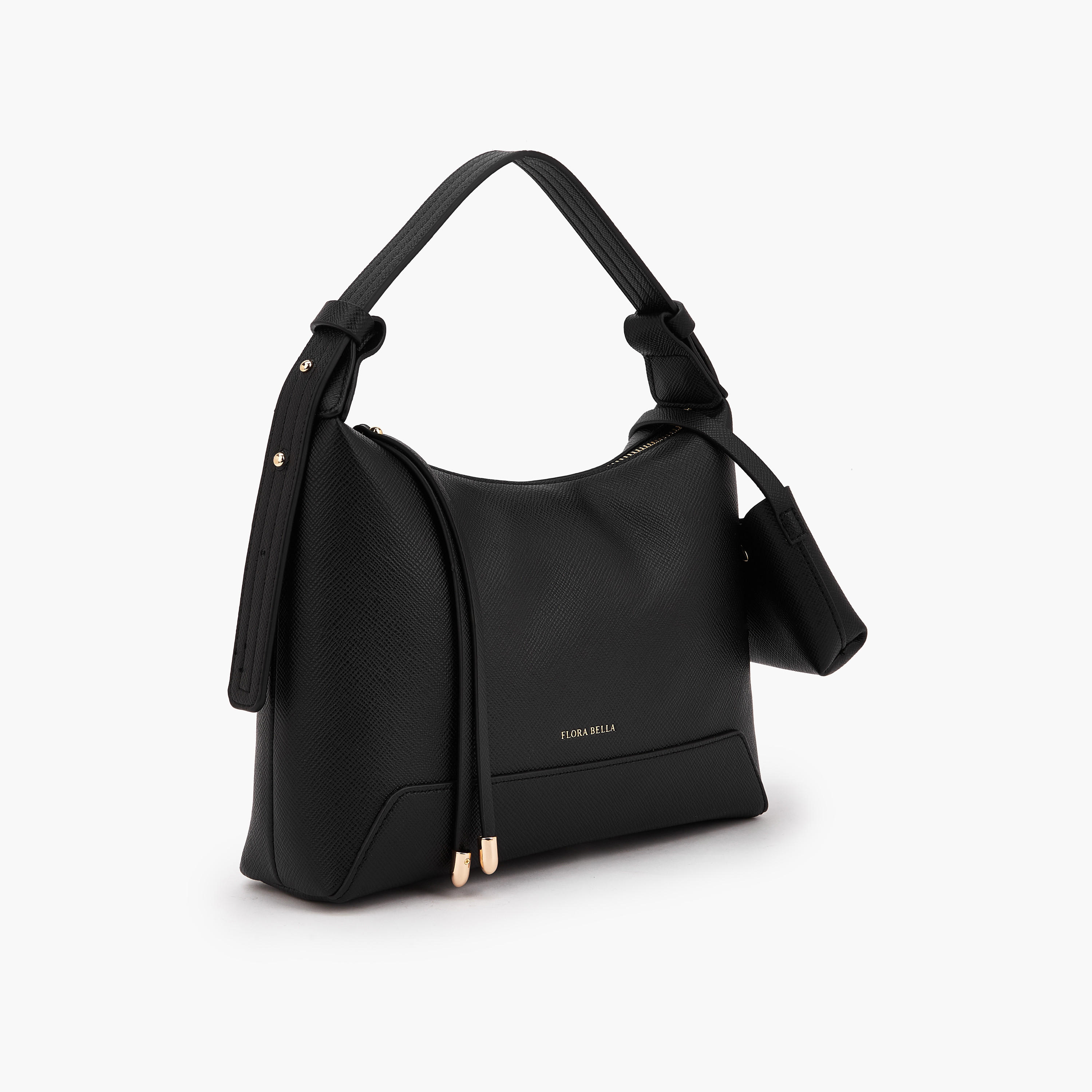 Flora Bella Textured Shoulder Bag with Pocket Charm Detail-women-bagsandwallets-handbags-image-3