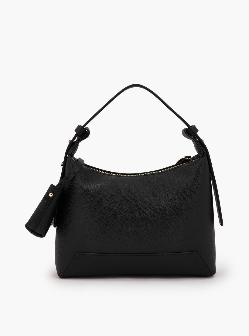 Flora Bella Textured Shoulder Bag with Pocket Charm Detail-women-bagsandwallets-handbags-image-4