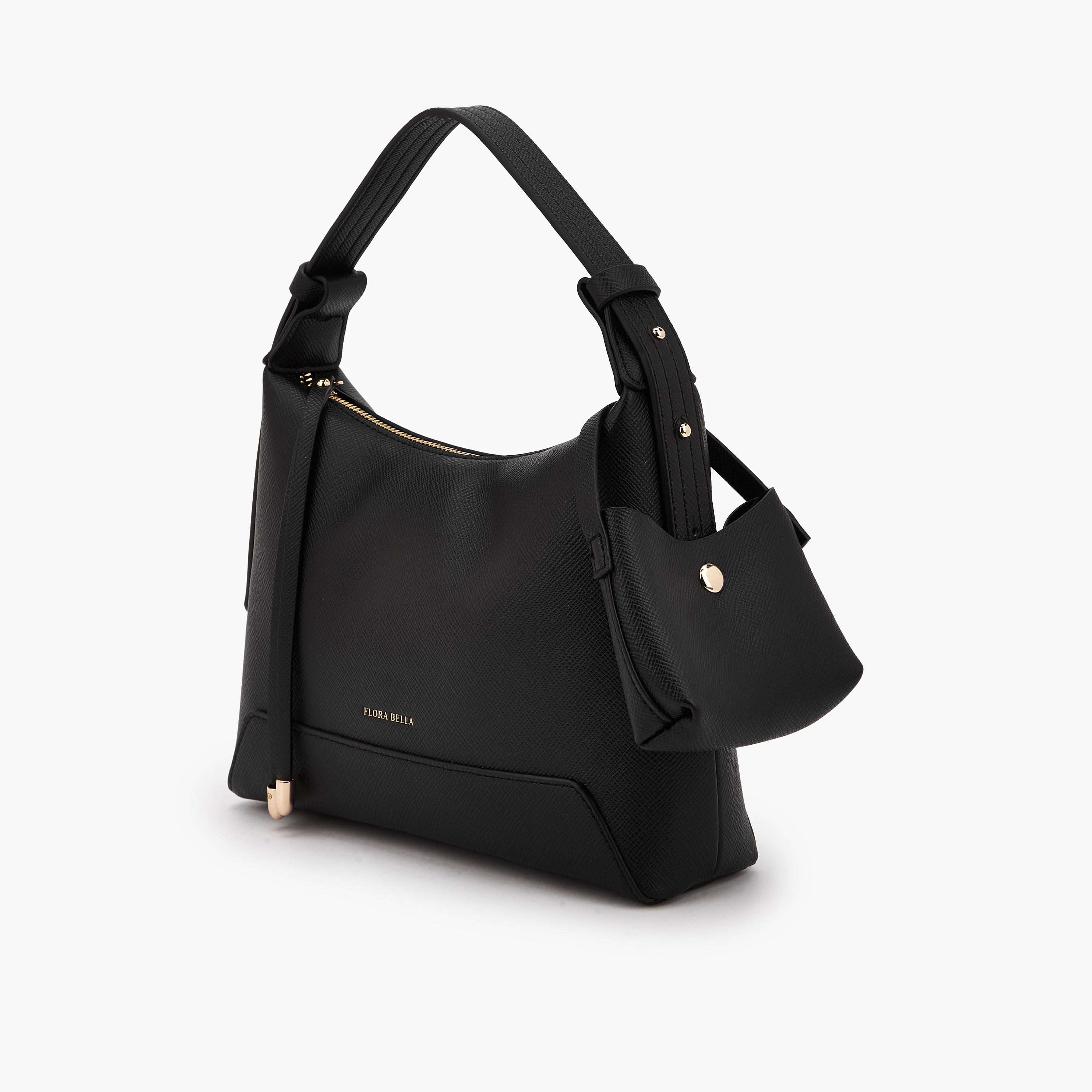 Flora Bella Textured Shoulder Bag with Pocket Charm Detail-women-bagsandwallets-handbags-image-5