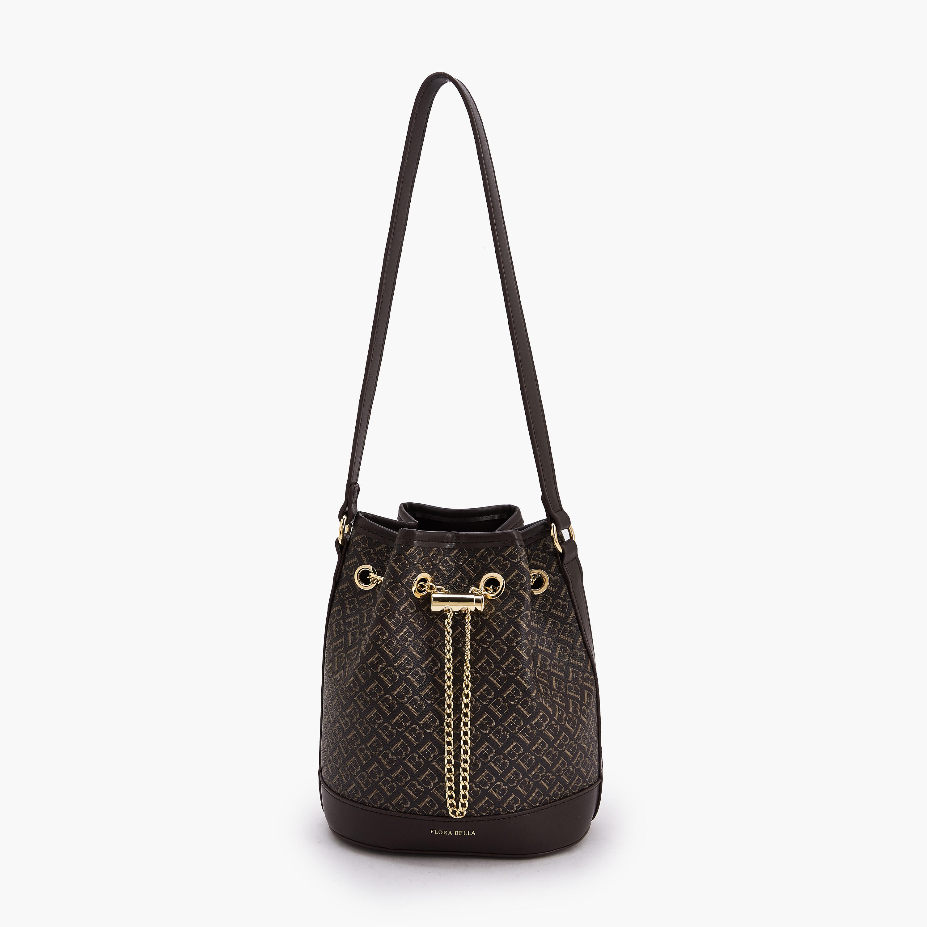 Flora Bella Monogram Print Bucket Bag with Pouch-women-bagsandwallets-handbags-image-1