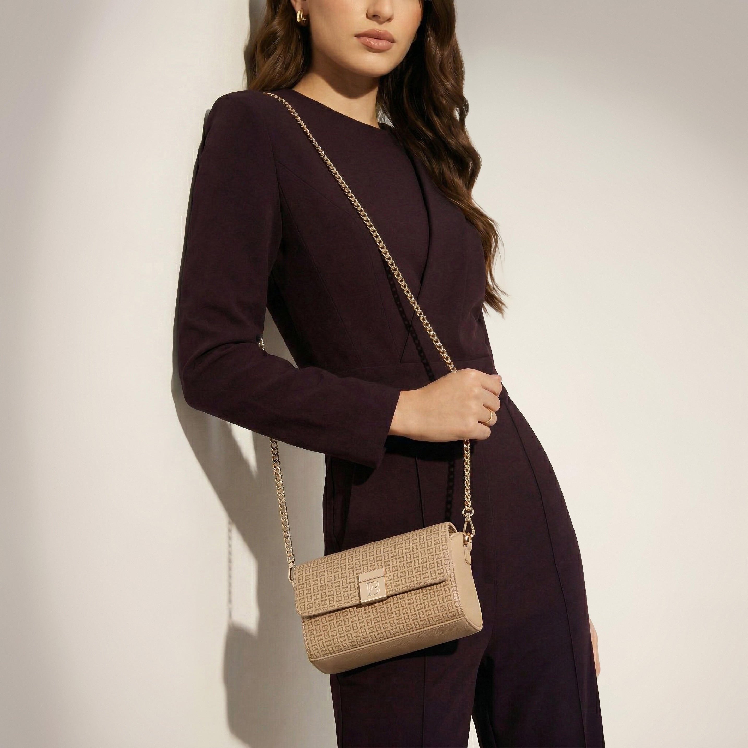 Flora Bella Monogram Print Crossbody Bag with Chain Strap-women-bagsandwallets-handbags-image-1