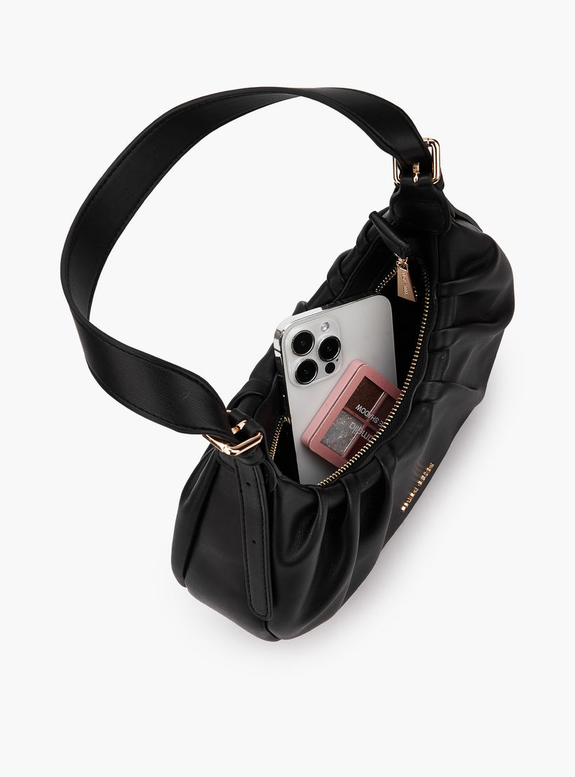 Flora Bella Ruched Shoulder Bag with Zip Closure-women-bagsandwallets-handbags-image-8