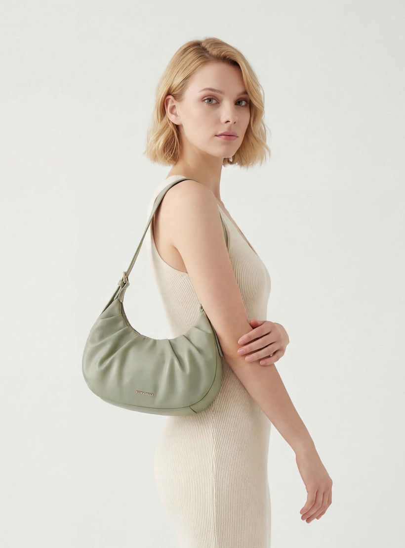 Flora Bella Ruched Shoulder Bag with Zip Closure-women-bagsandwallets-handbags-image-2