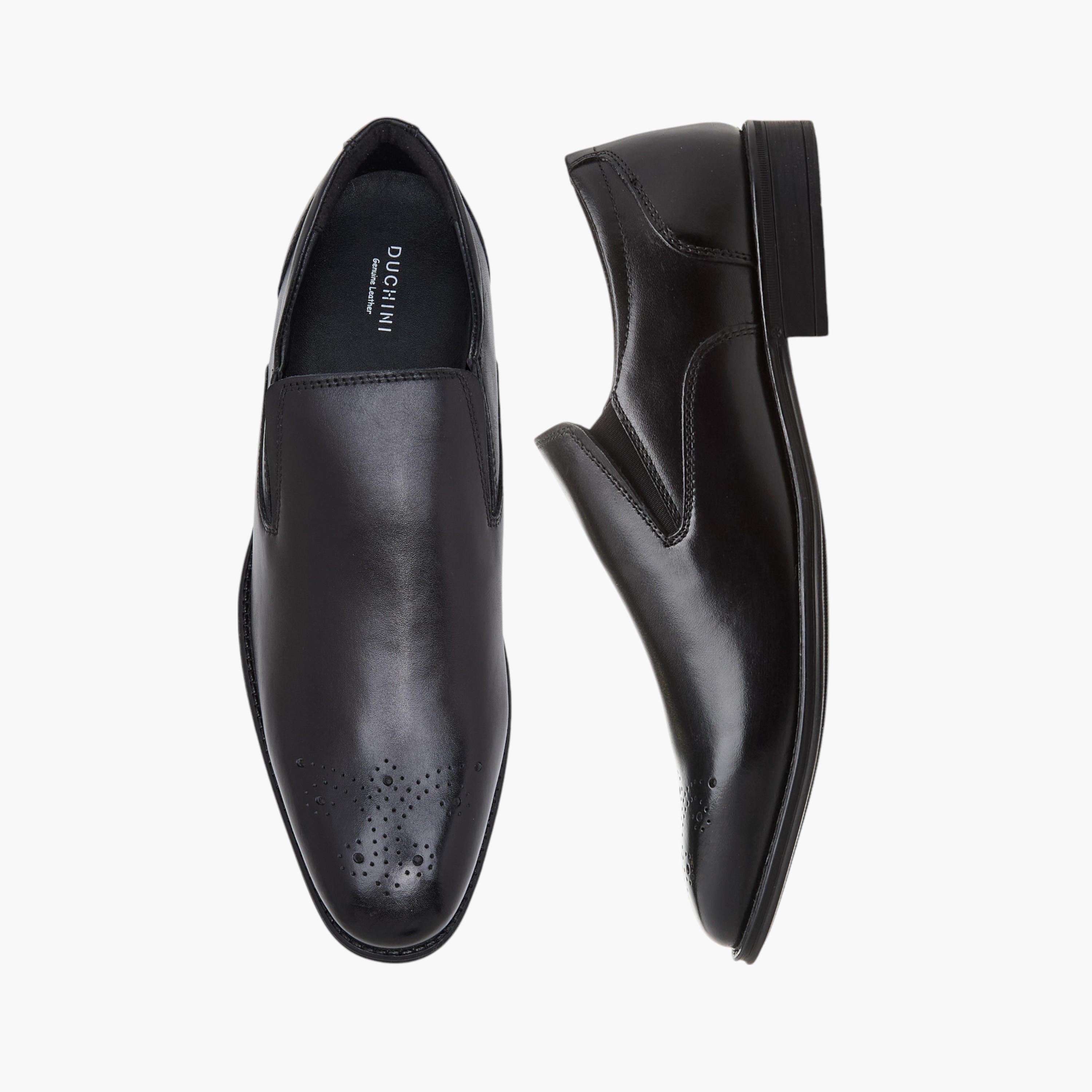 Duchini Men's Textured Slip-On Loafers-men-shoes-loafersandmoccasins-image-1