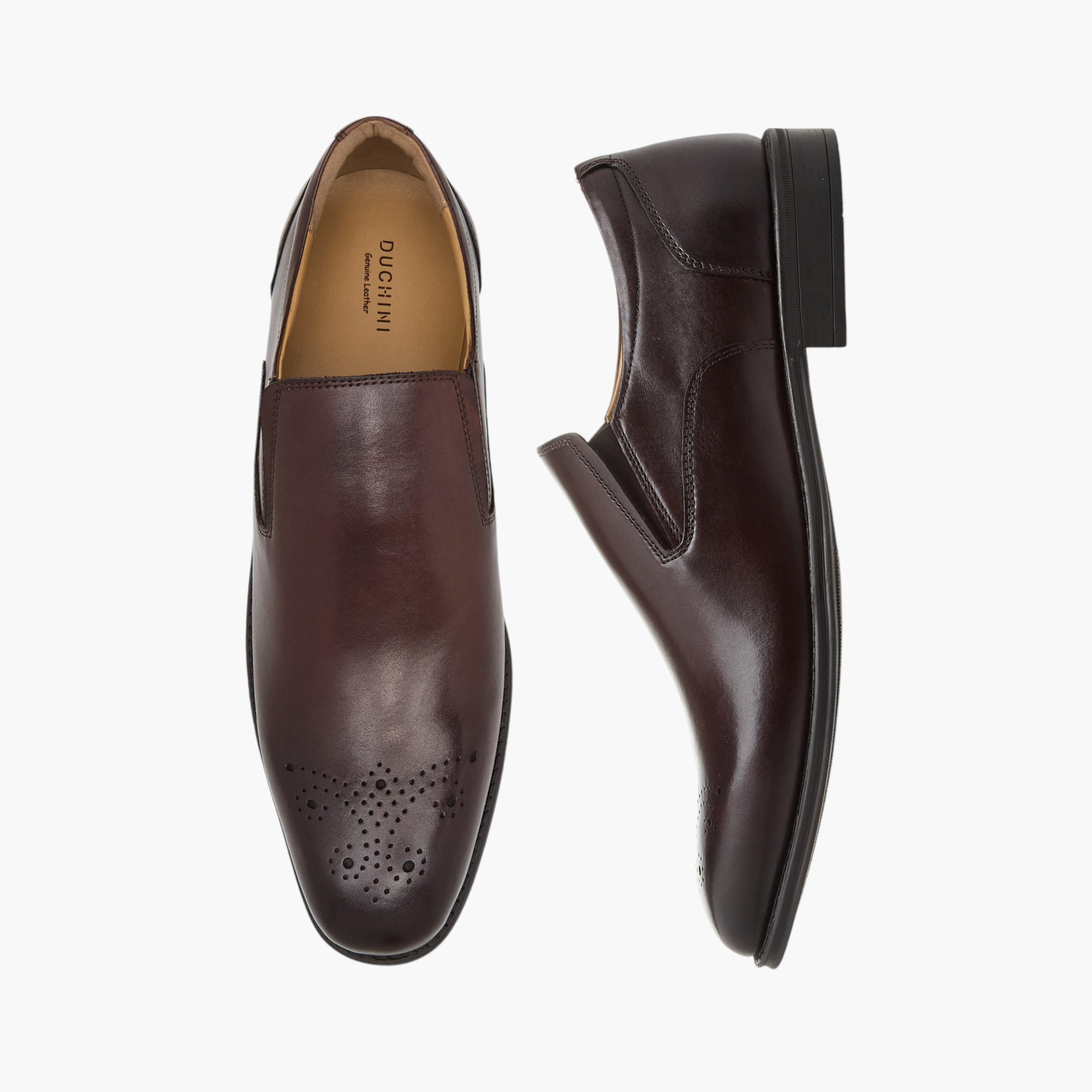 Duchini Men's Textured Slip-On Loafers-men-shoes-loafersandmoccasins-image-1