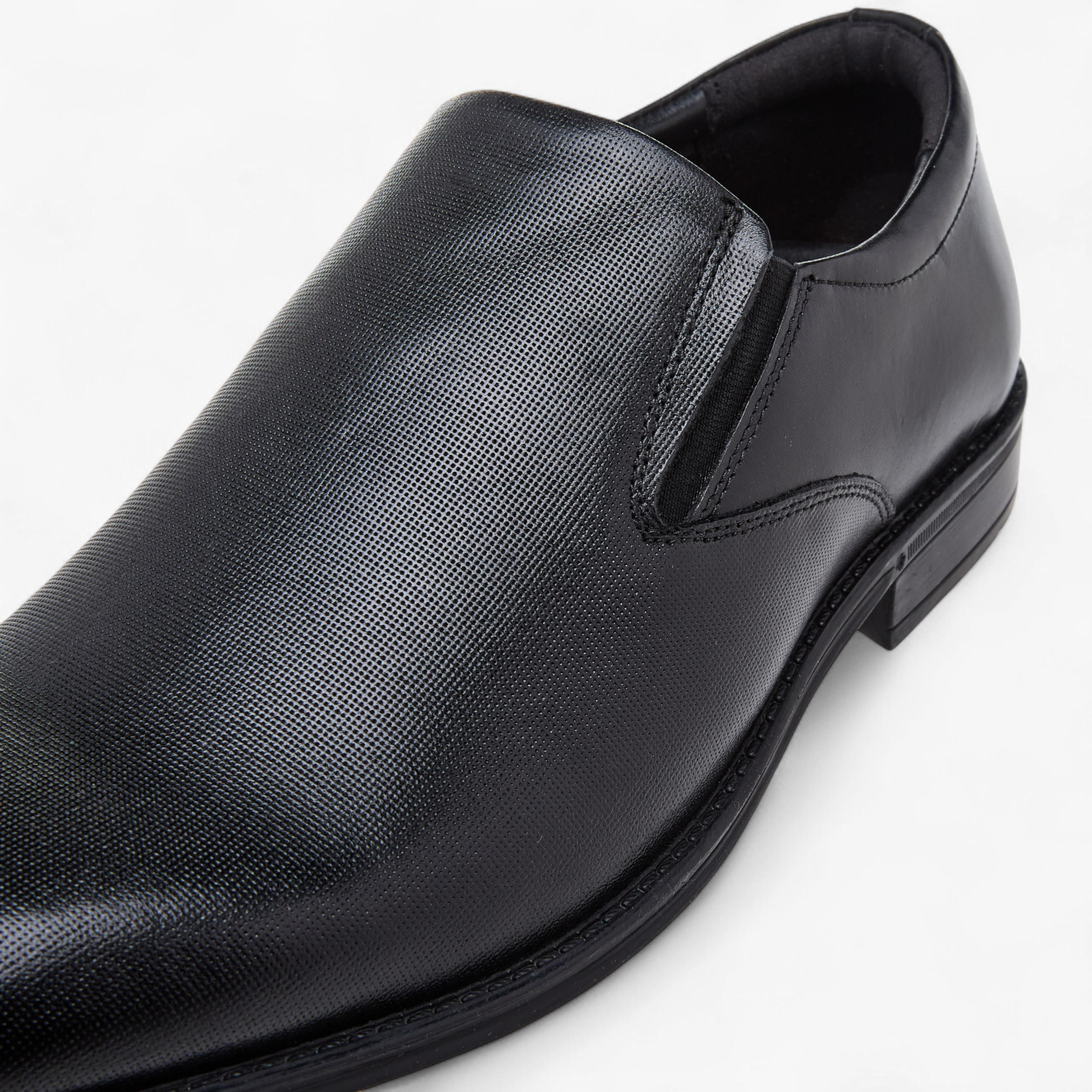 Duchini Men's Leather Textured Slip-On Loafers-men-shoes-loafersandmoccasins-image-4