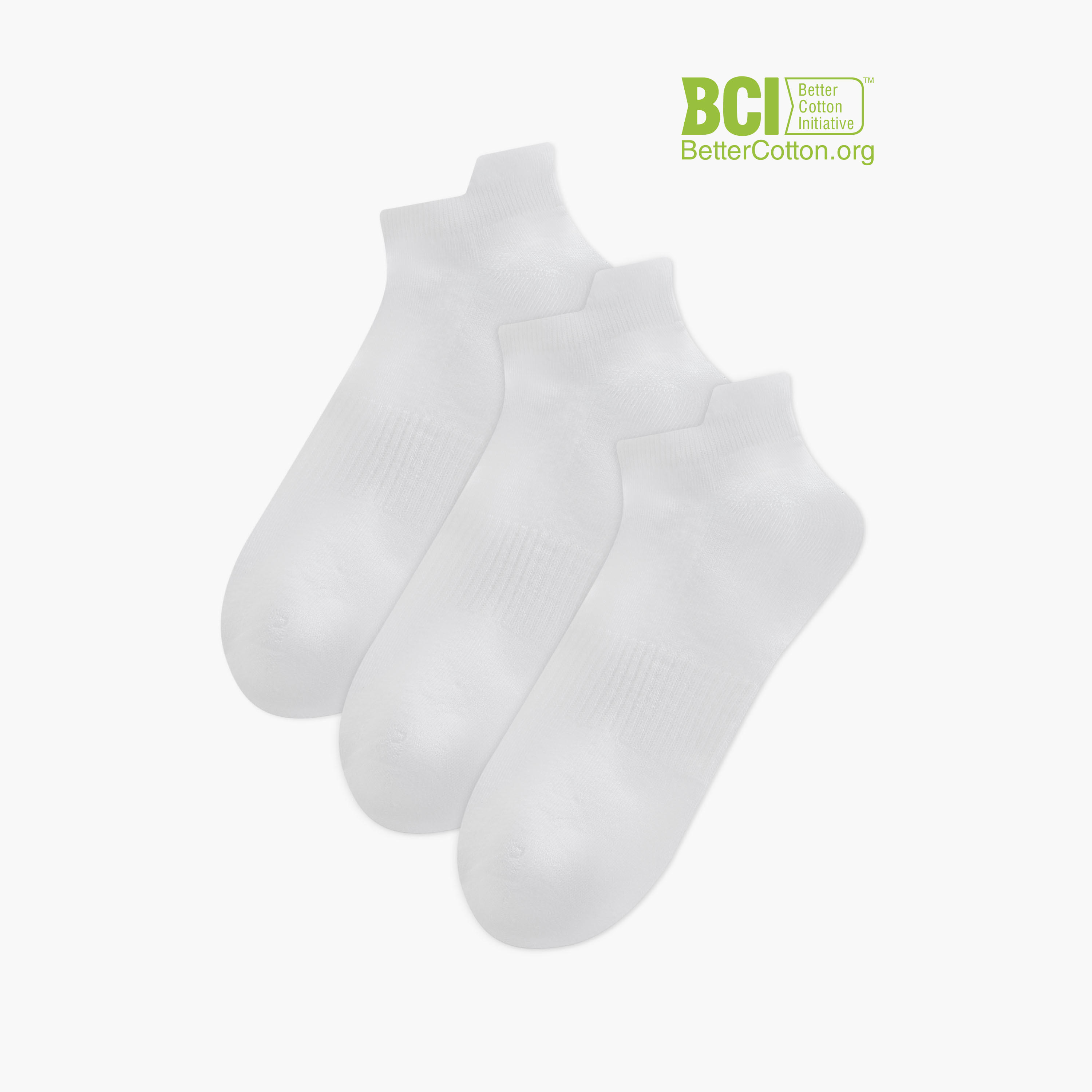 طقم جوارب رياضية موسّدة 3 أزواج بارزة الملمس بطول الكاحل من داش -men-socks-image-1