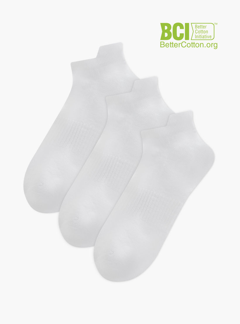 طقم جوارب رياضية موسّدة 3 أزواج بارزة الملمس بطول الكاحل من داش -men-socks-image-1