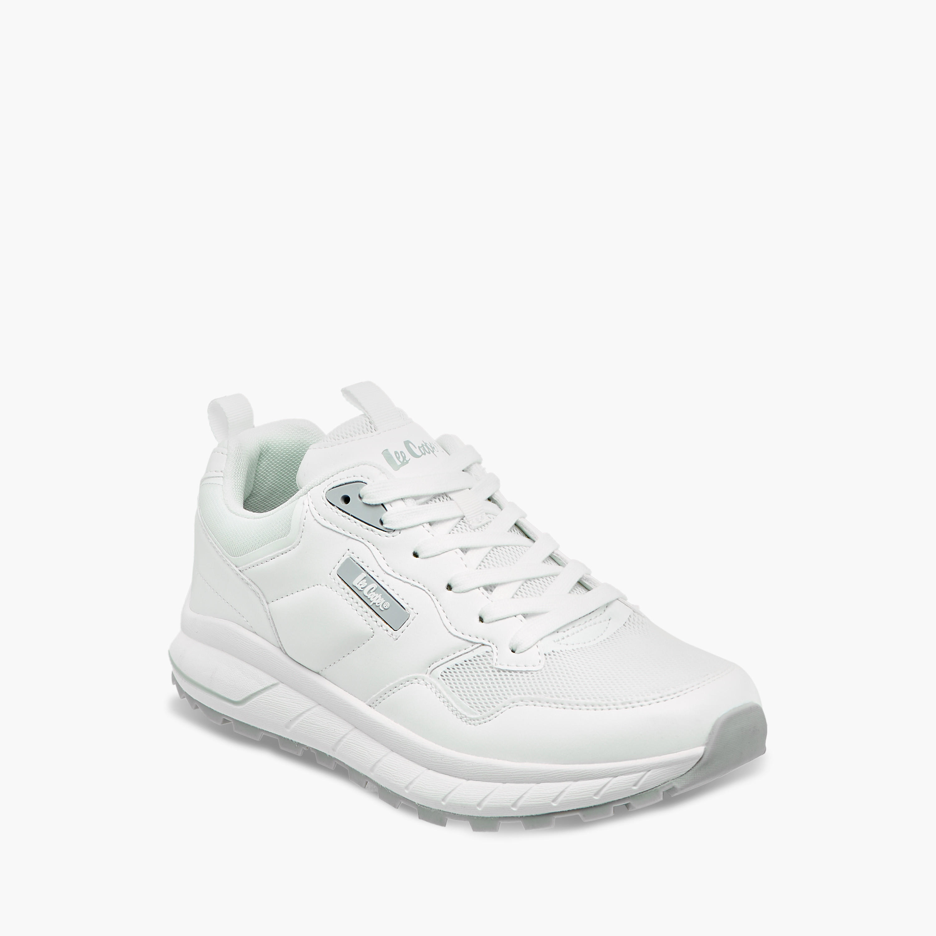 Lee Cooper Men's Panelled Lace-Up Low Ankle Sneakers with Pull Tabs-men-shoes-sneakers-image-2