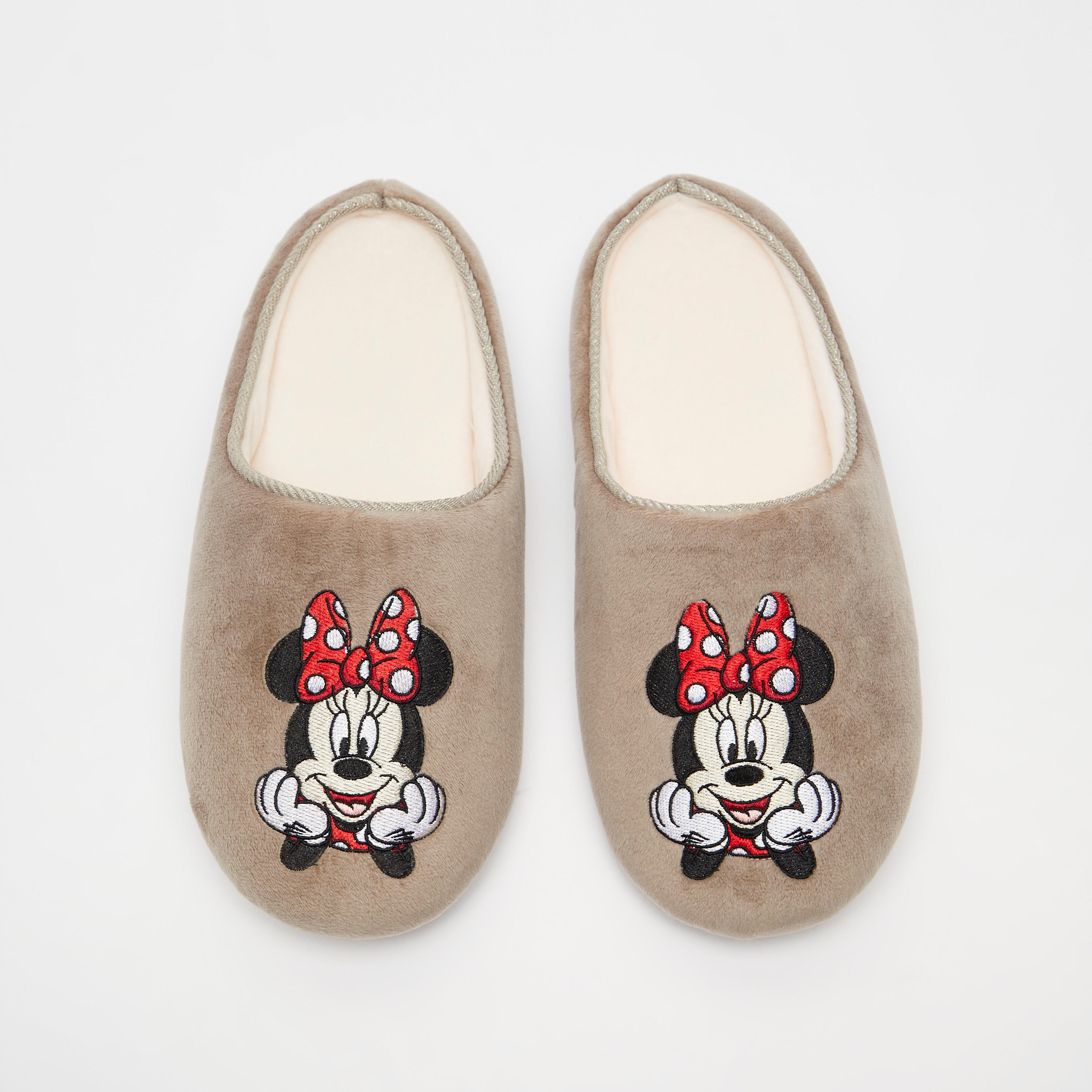 Disney Minnie Mouse Embroidered Slip-On Bedroom Slippers-women-shoes-bedroomslippers-image-1