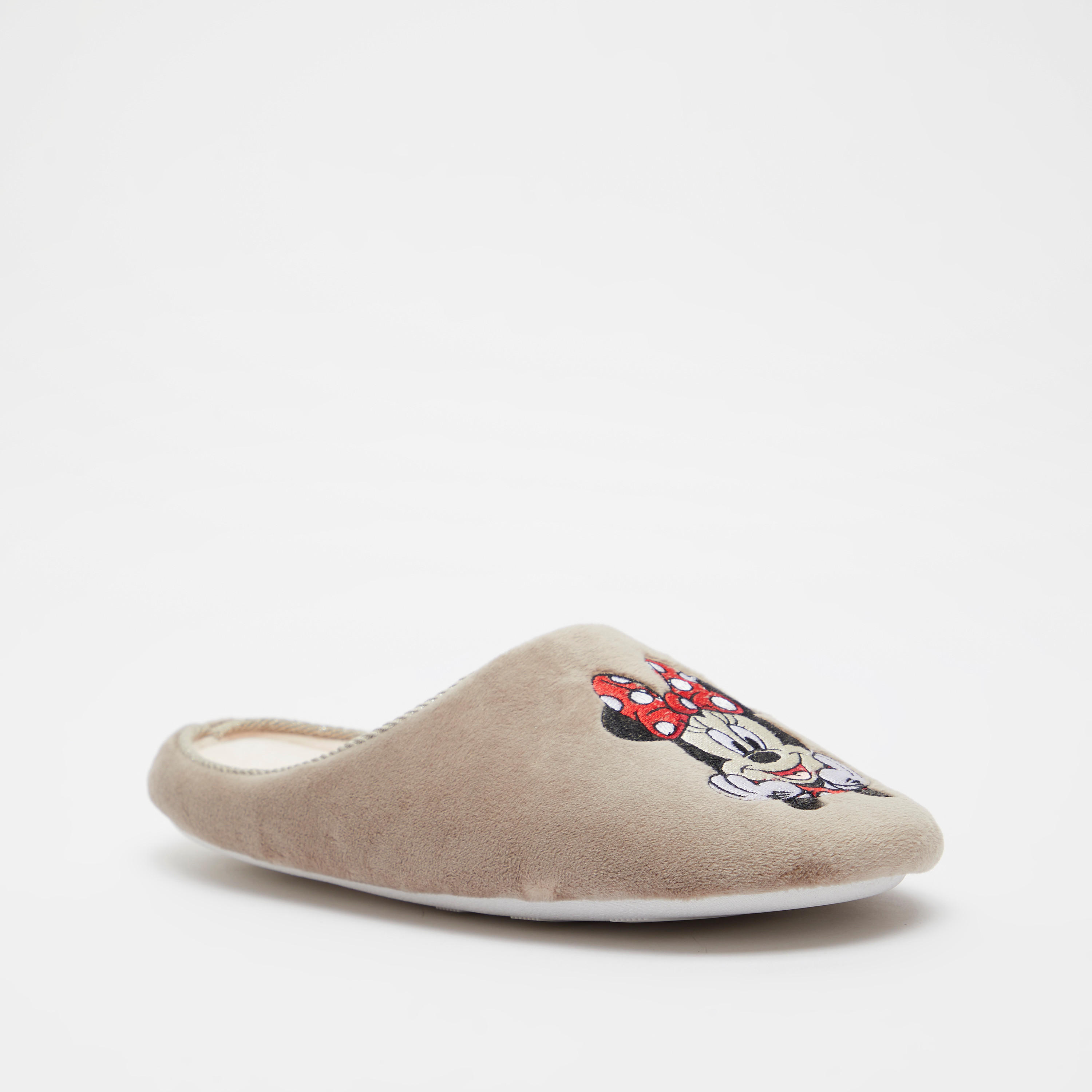 Disney Minnie Mouse Embroidered Slip-On Bedroom Slippers-women-shoes-bedroomslippers-image-2