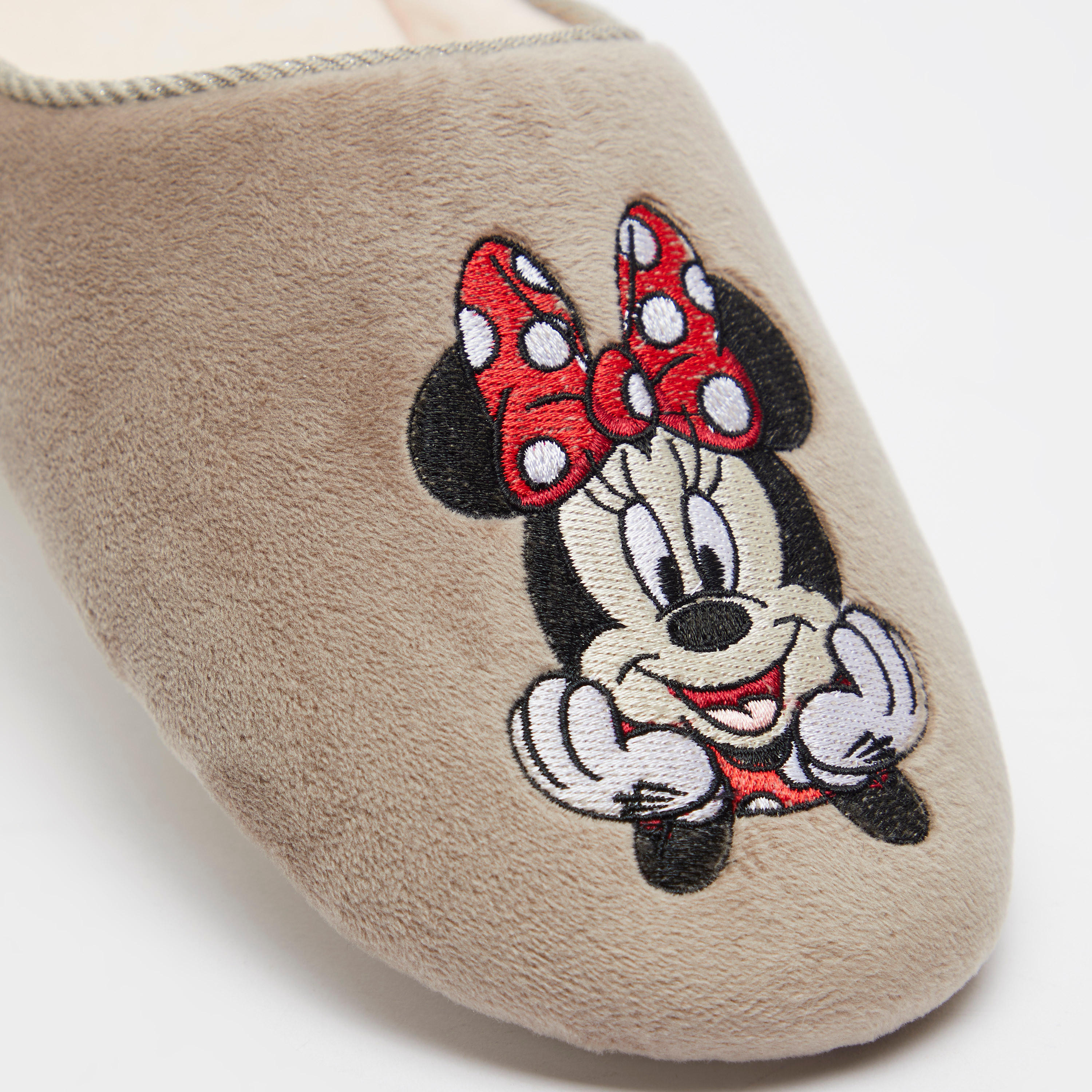 شبشب غرفة نوم سهل الارتداء بتطريز ميني ماوس من ديزني-women-shoes-bedroomslippers-image-5