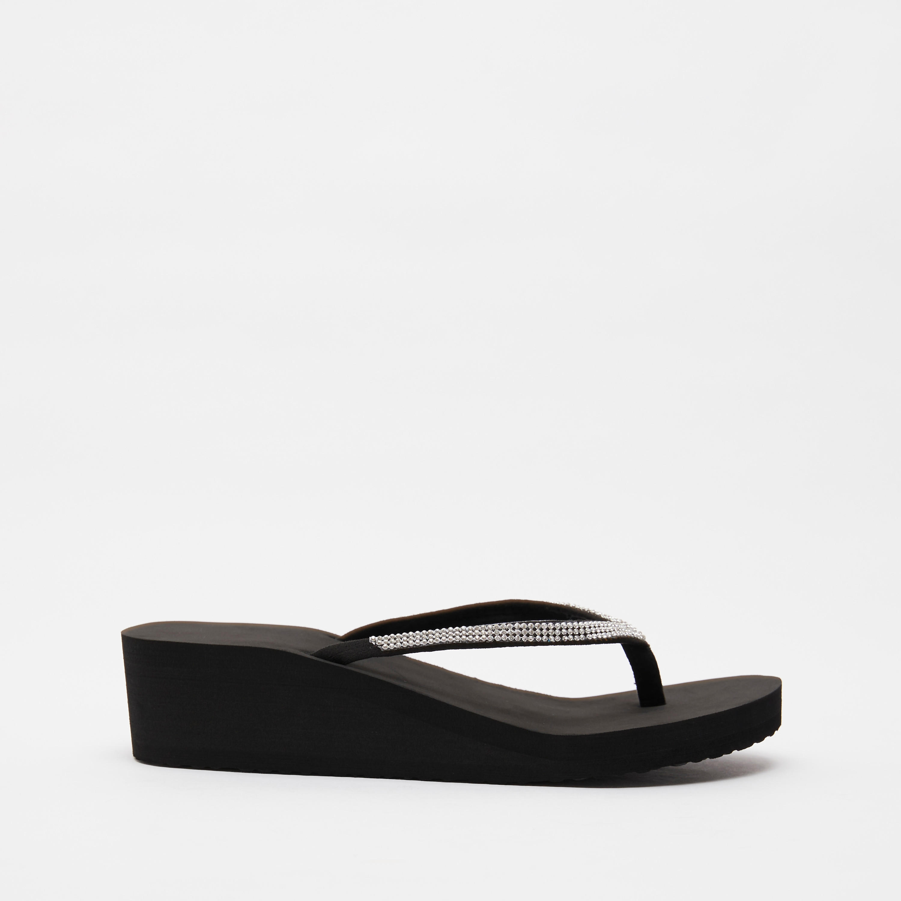 صندل شبشب سهل الارتداء مزيّن بكعب ويدج-women-shoes-flipflopsandslides-image-1