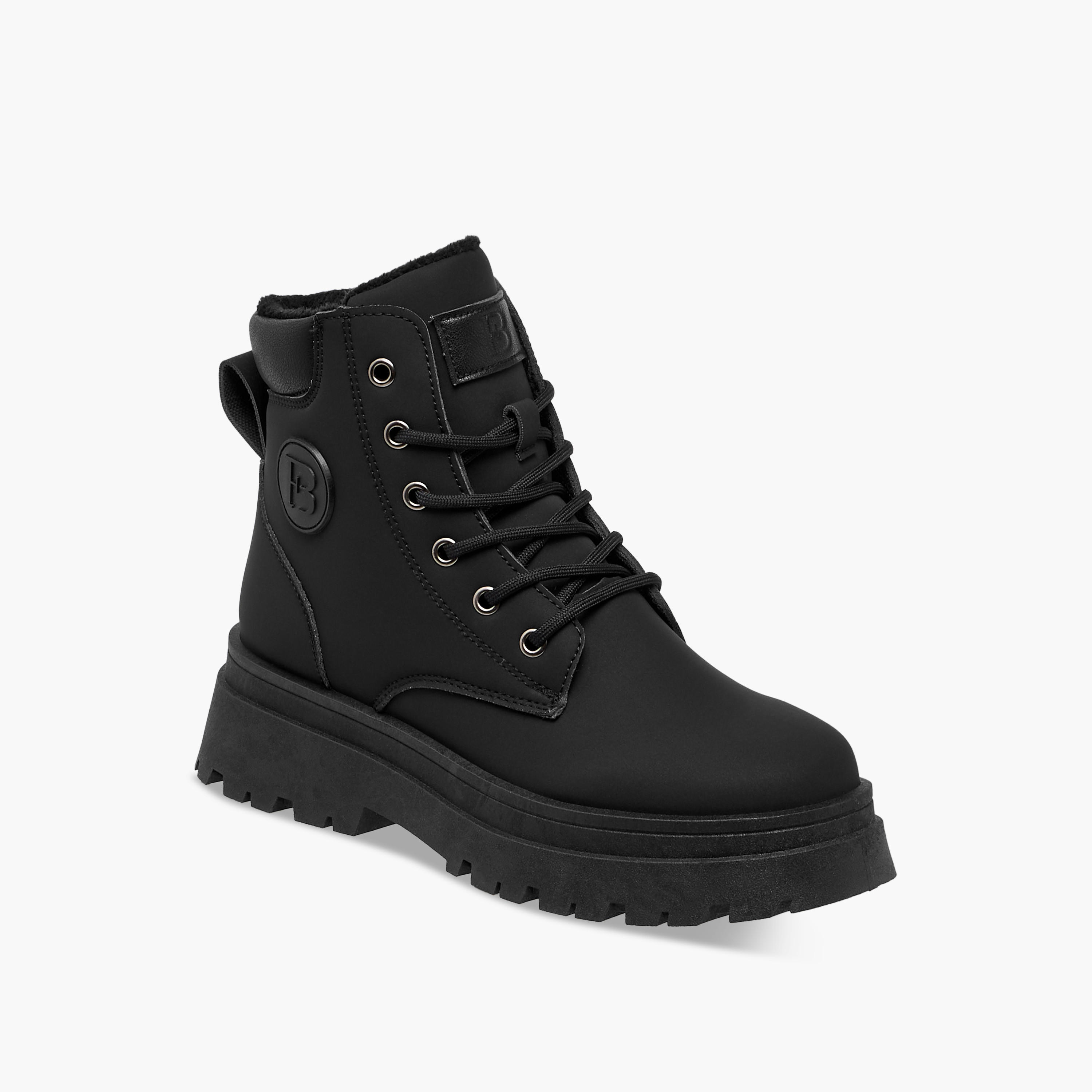 Flora Bella Panelled Ankle Boots with Lace-Up Closure-women-shoes-boots-image-2