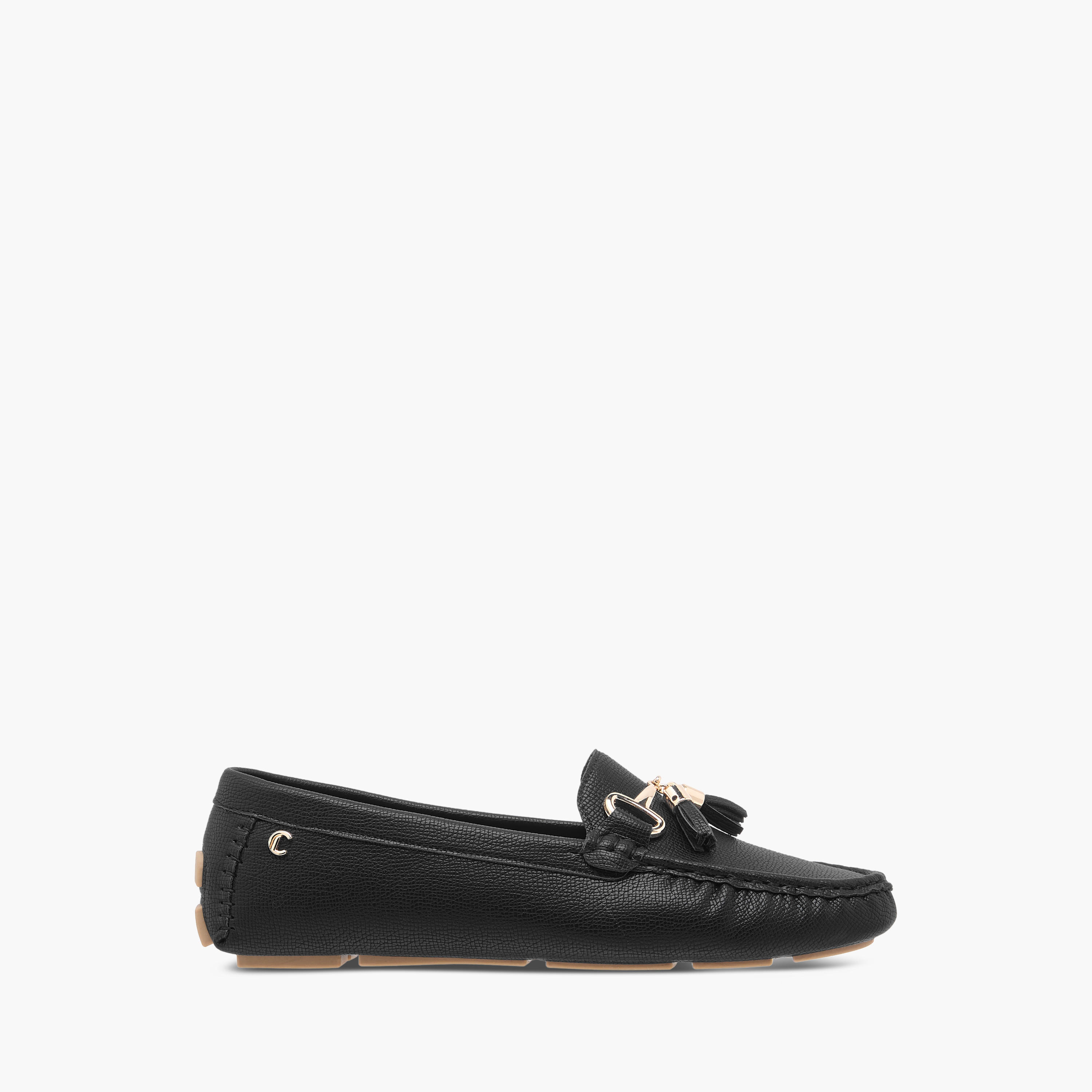 Le Confort Textured Slip-On Comfort Loafers with Tassel Detail-women-shoes-flats-loafers-image-3