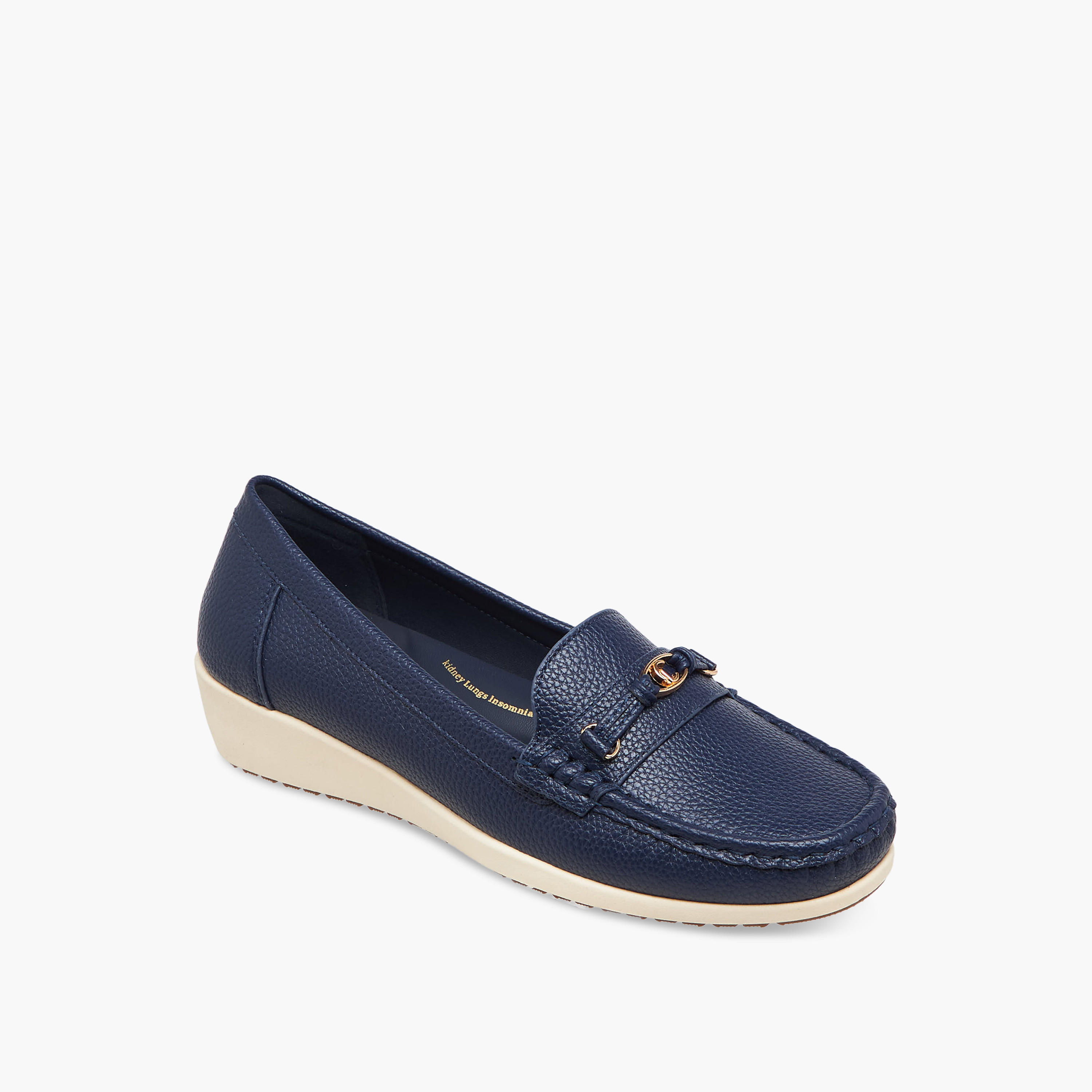 Le Confort Metal Accent Comfort Loafers with Wedge Heels-women-shoes-loafersandmoccasins-image-2
