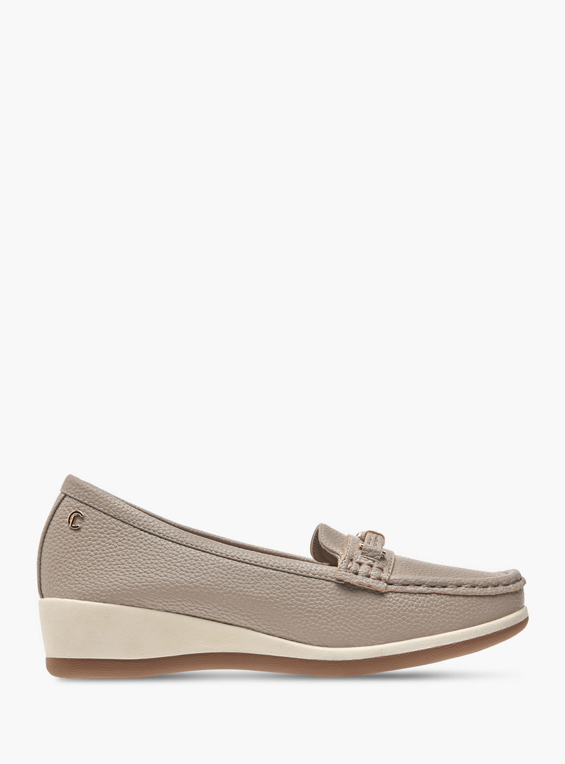 Le Confort Metal Accent Comfort Loafers with Wedge Heels-women-shoes-loafersandmoccasins-image-3