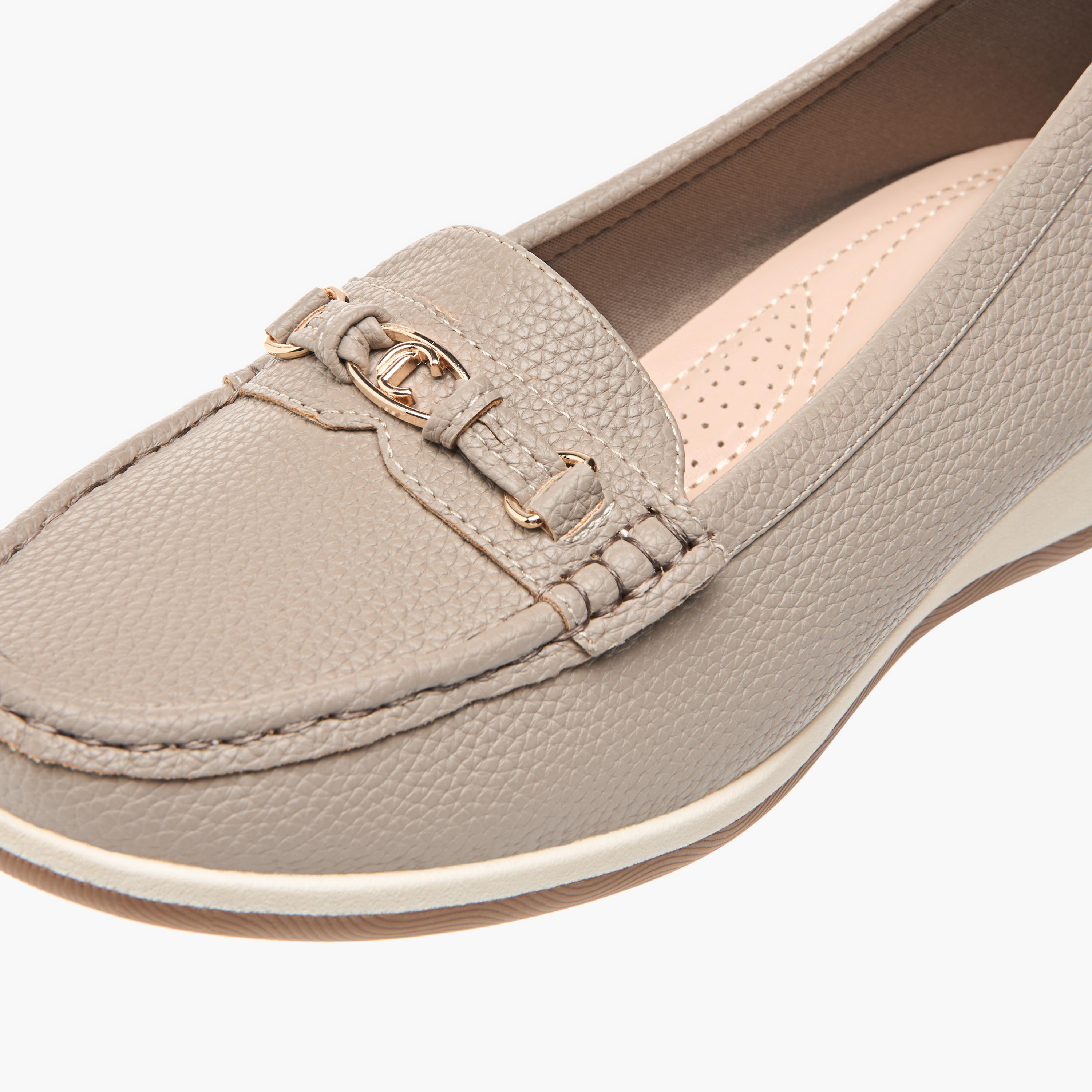 Le Confort Metal Accent Comfort Loafers with Wedge Heels-women-shoes-loafersandmoccasins-image-4