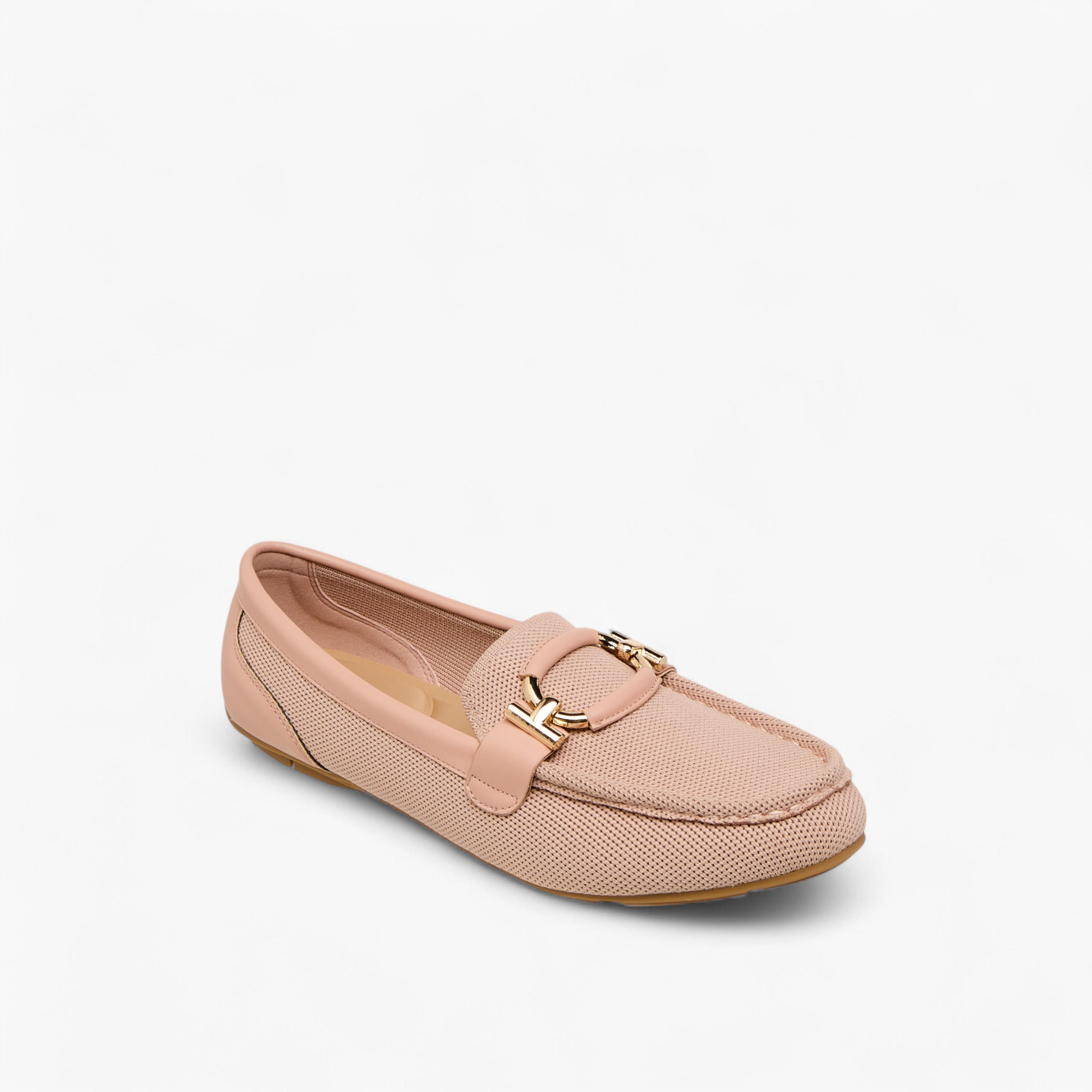 Le Confort Textured Slip-On Comfort Loafers with Metal Trim-women-shoes-flats-loafers-image-2
