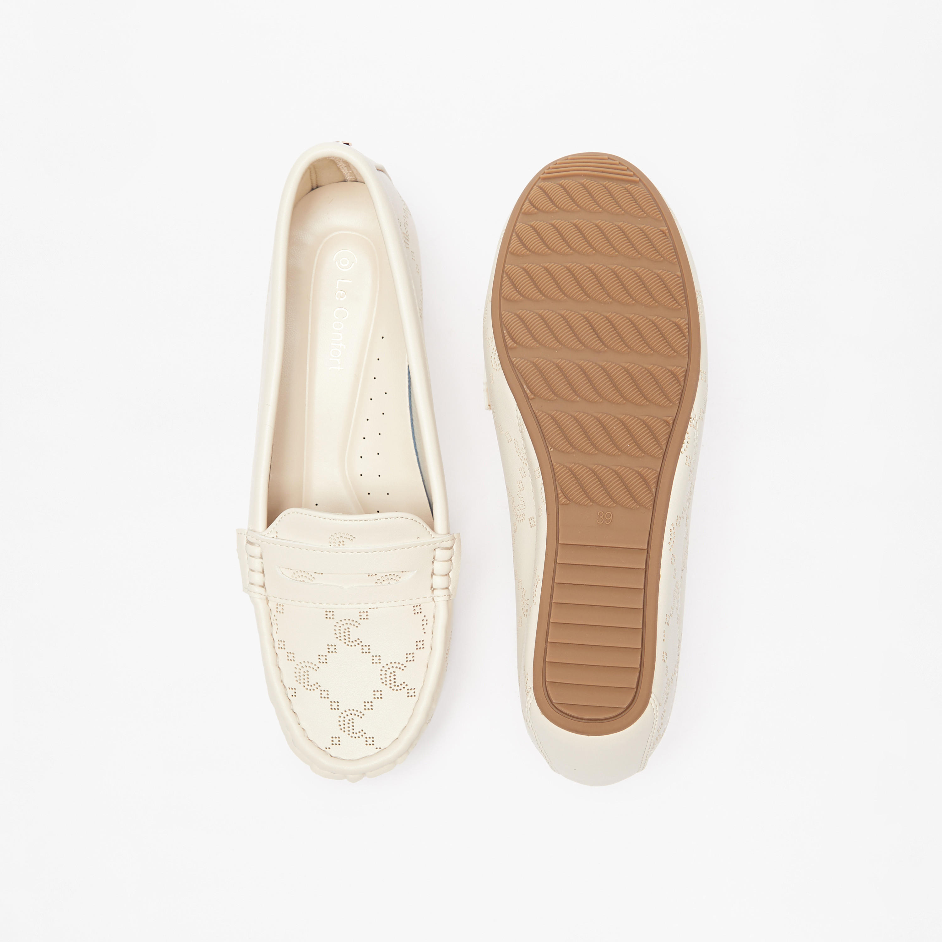 Le Confort Textured Slip-On Loafers with Wedge Heels-women-shoes-loafersandmoccasins-image-4
