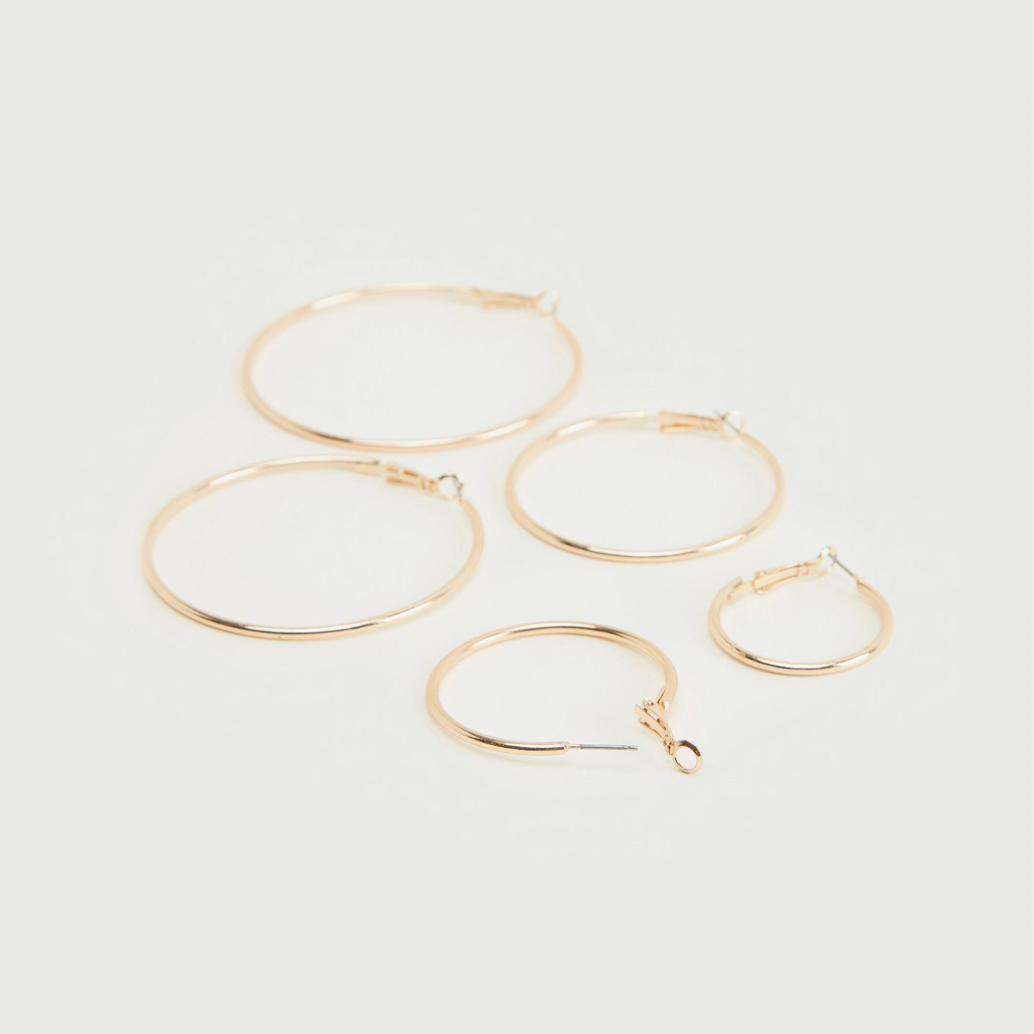 حلقان سادة - طقم من 5 أزواج-women-watchesandjewellery-jewellery-earrings-image-3
