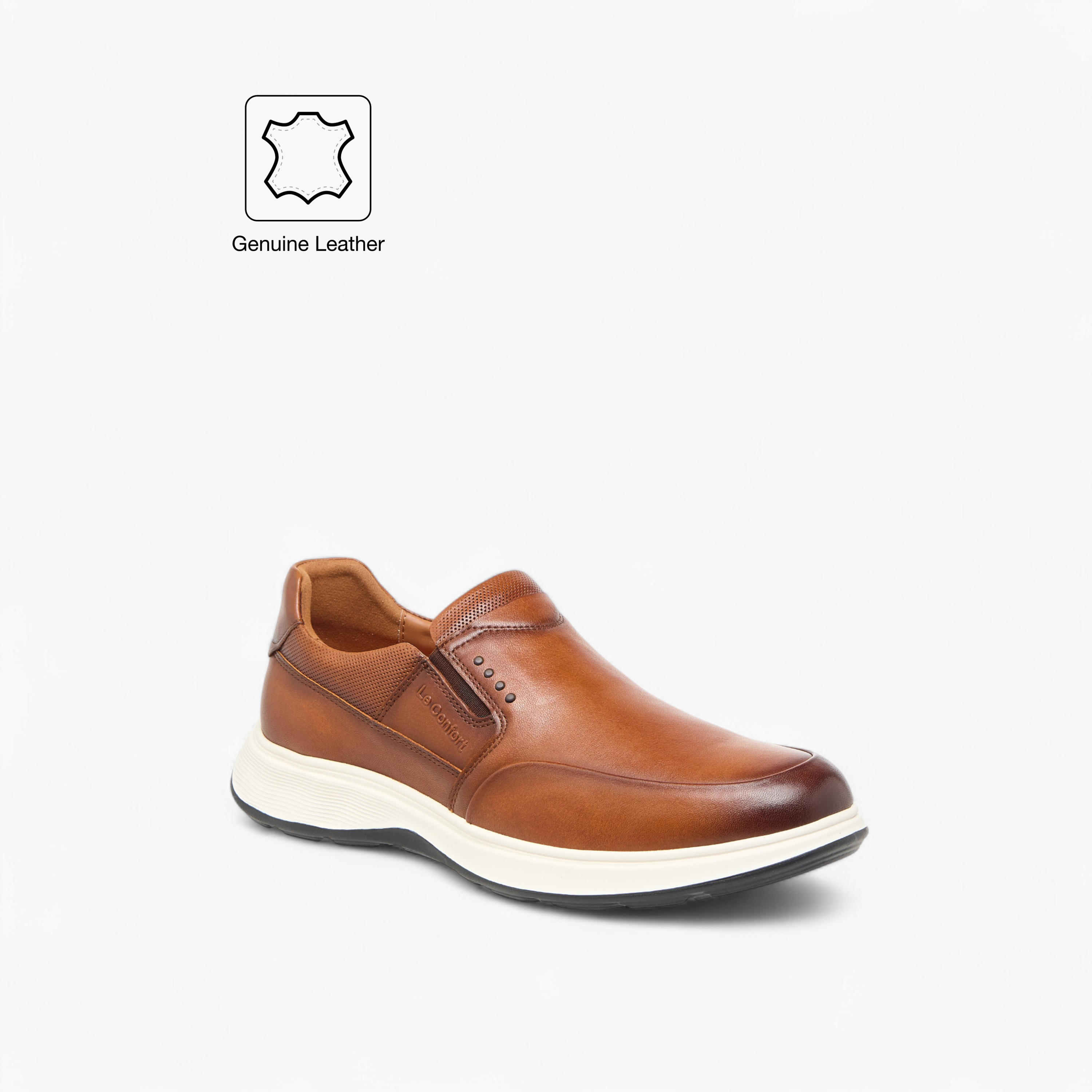 Le Confort Leather Logo Embossed Slip-On Loafers-men-shoes-loafersandmoccasins-image-2