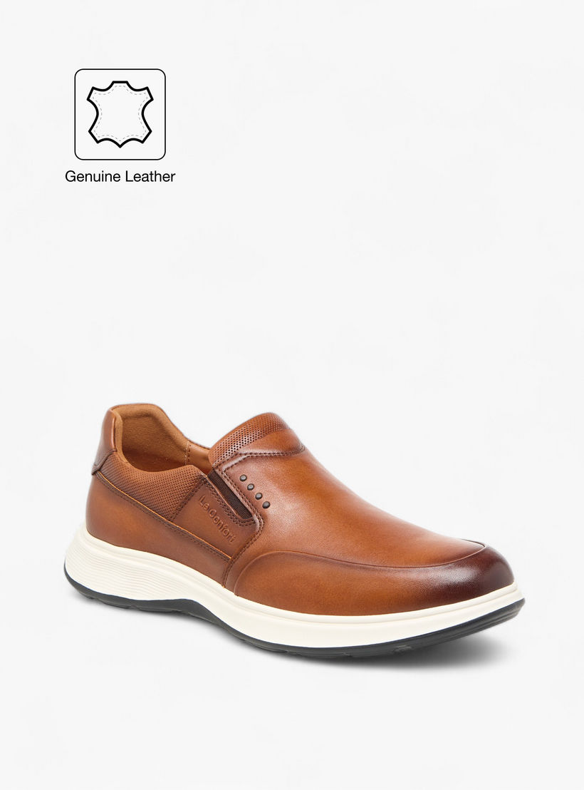 Le Confort Leather Logo Embossed Slip-On Loafers-men-shoes-formalshoes-image-2
