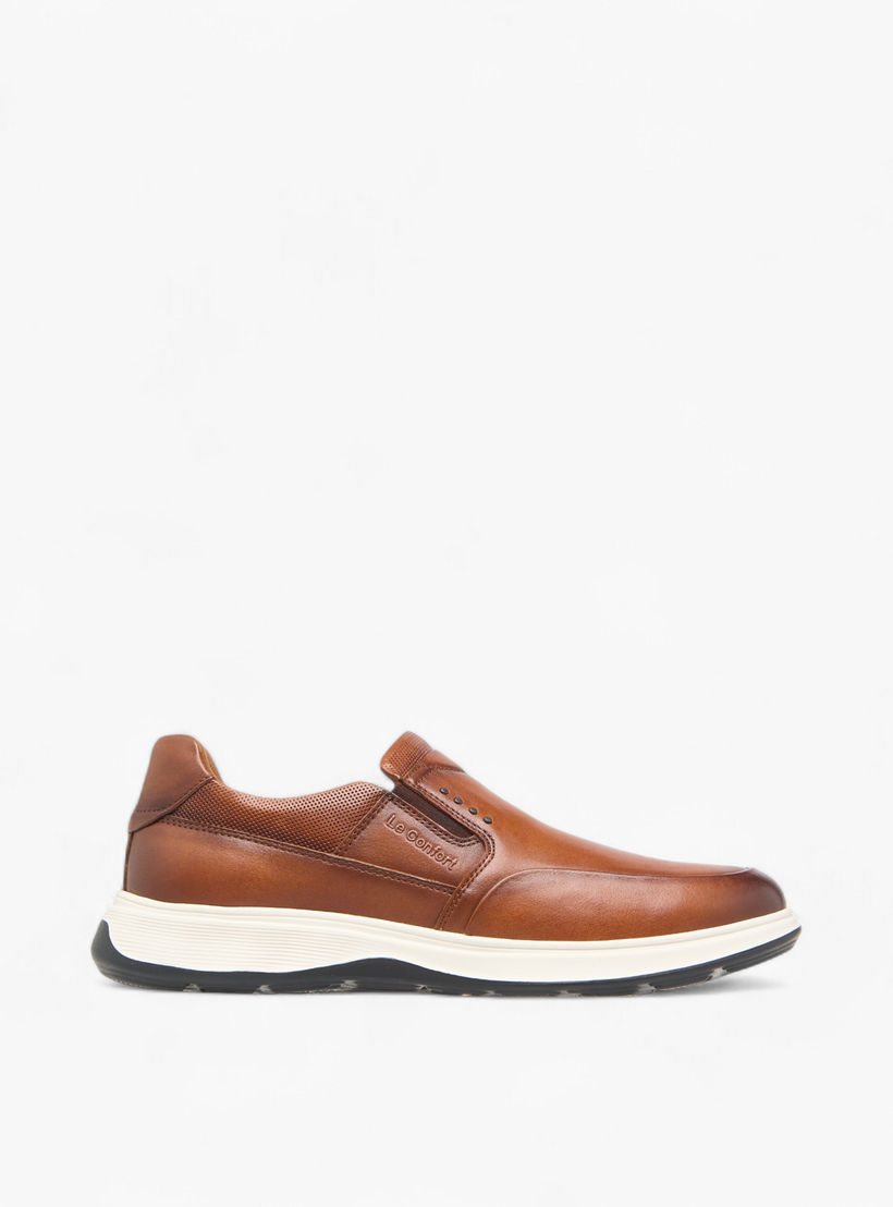 Le Confort Leather Logo Embossed Slip-On Loafers-men-shoes-formalshoes-image-3