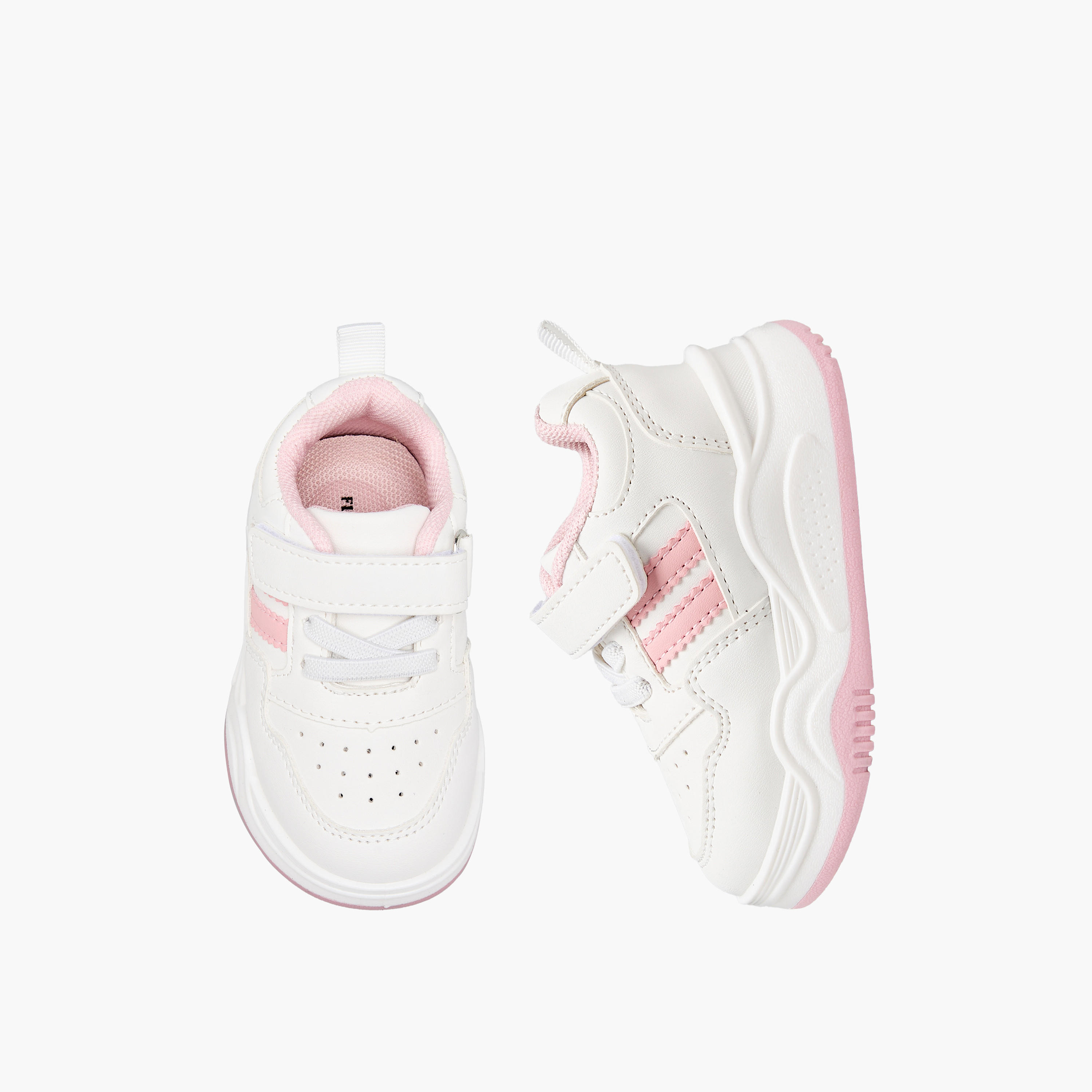 حذاء سنيكرز طول الكاحل بشريط إغلاق لاصق للبنات من فلورا بيلا-girls-shoes-sneakers-image-1