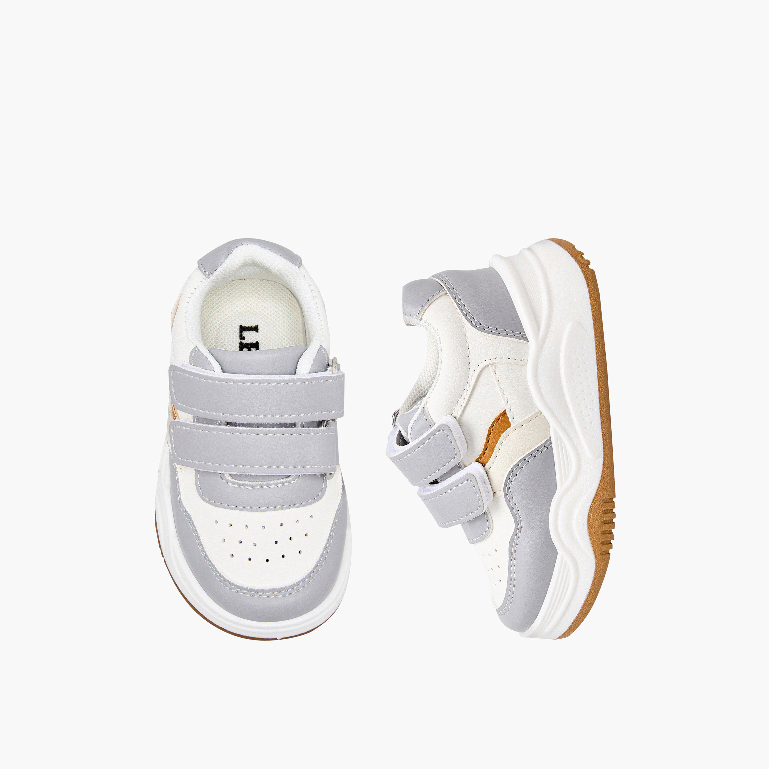 حذاء سنيكرز طول الكاحل بشريط إغلاق لاصق للأولاد من إل بي إل من شو إكسبرس-boys-shoes-sneakers-image-1