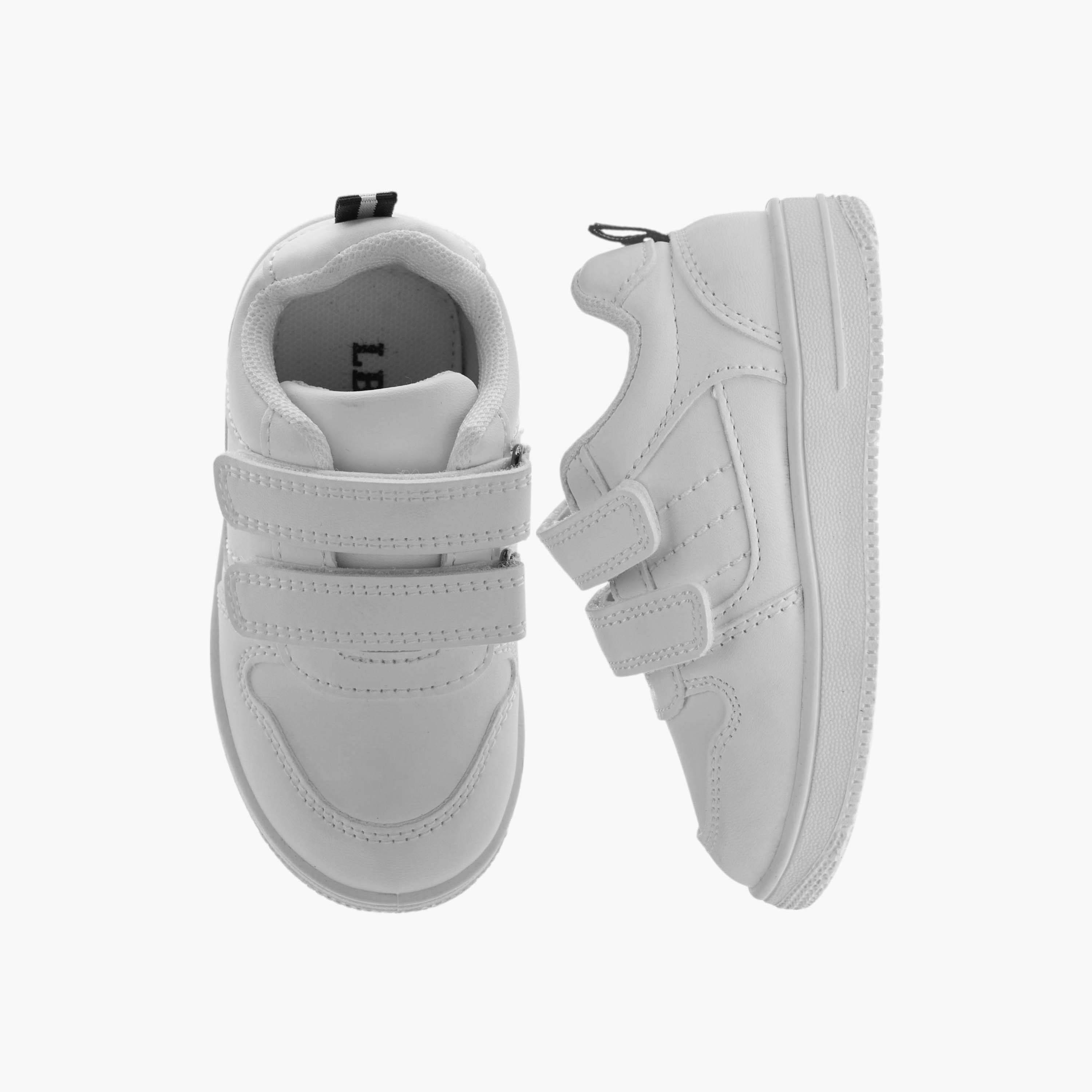 LBL by Shoexpress Stitch Detail Sneakers with Hook and Loop Closure-boys-shoes-sneakers-image-1