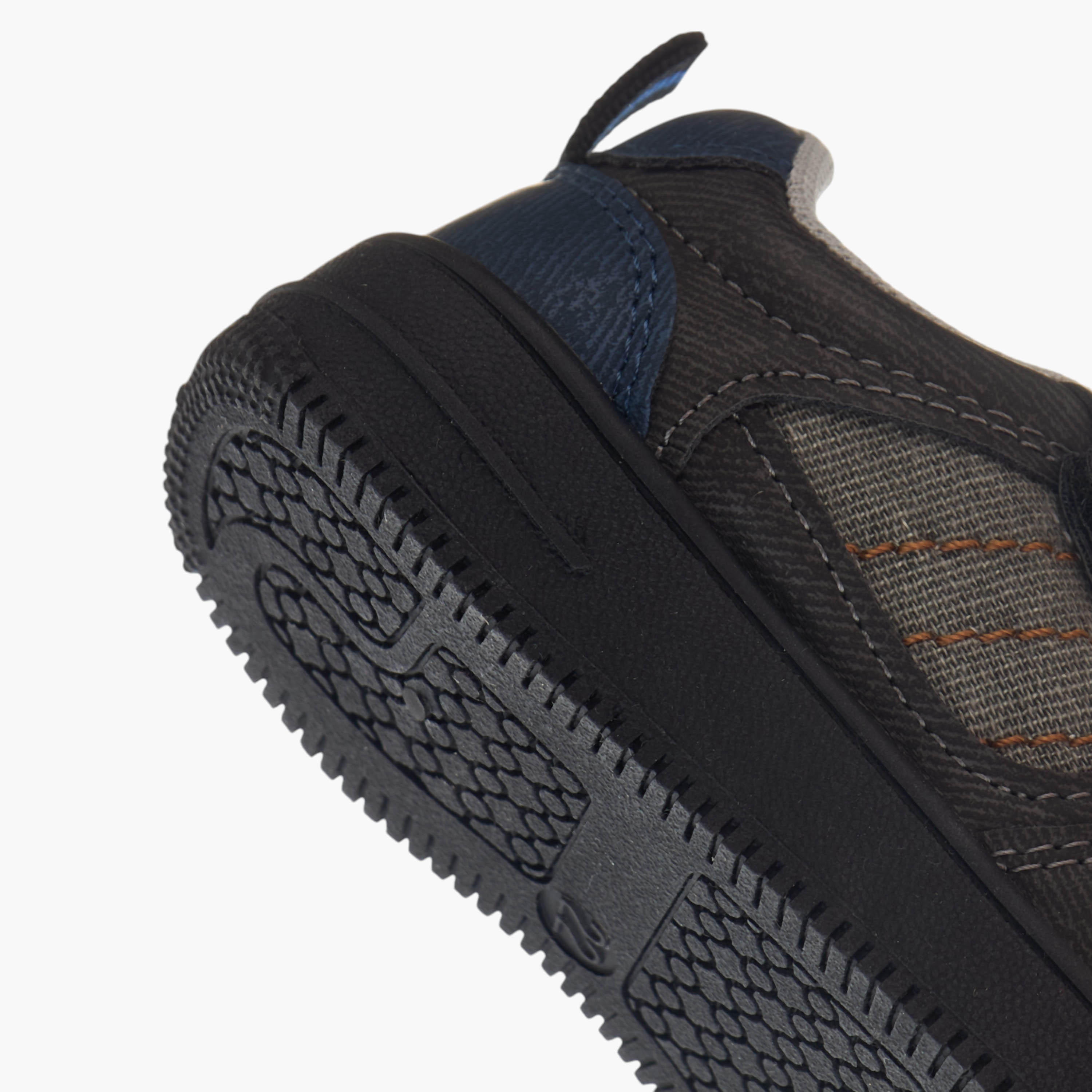 LBL by Shoexpress Panelled Sneakers with Hook and Loop Closure-boys-shoes-sneakers-image-5