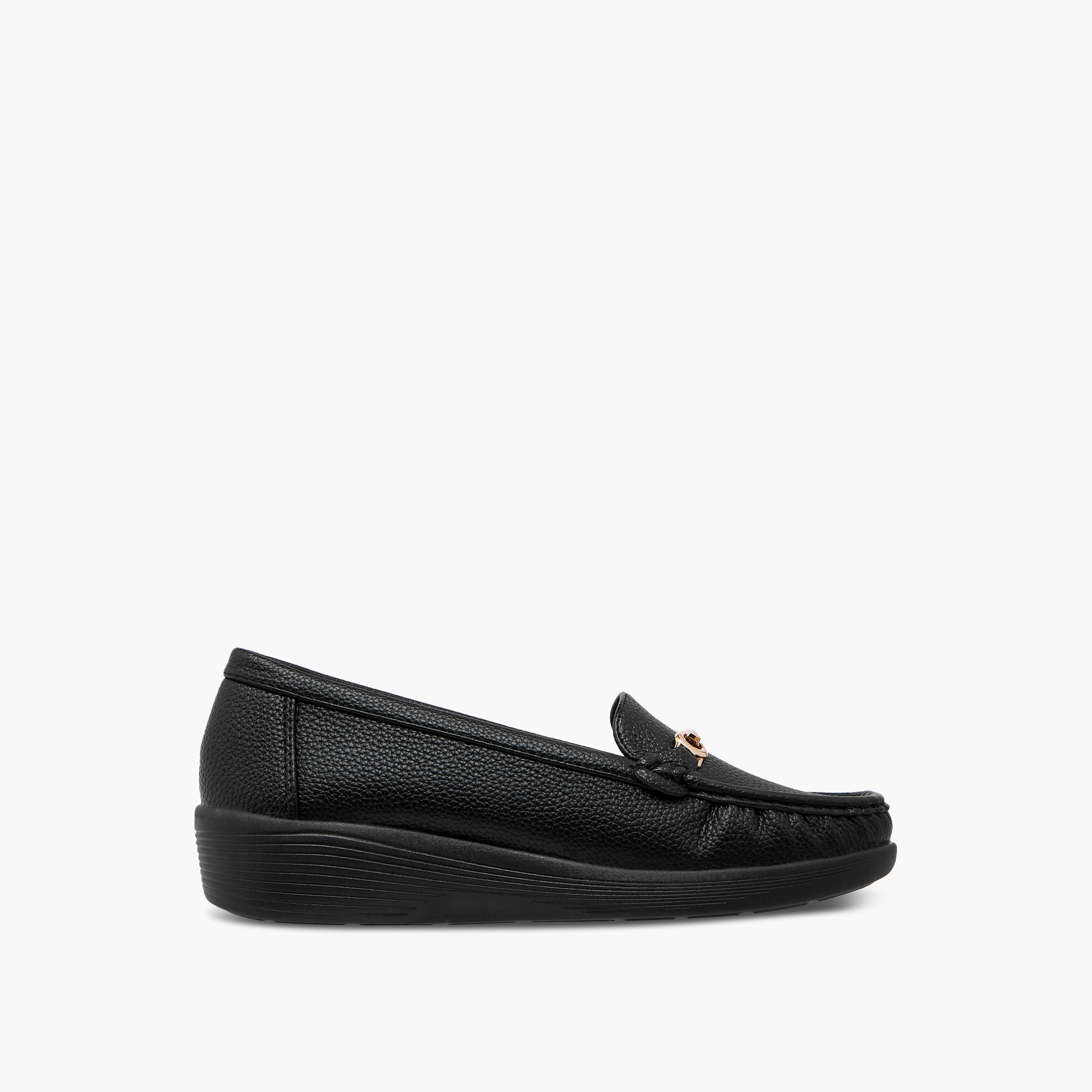Flora Bella Metal Accent Loafers with Wedge Heels-women-shoes-loafersandmoccasins-image-3