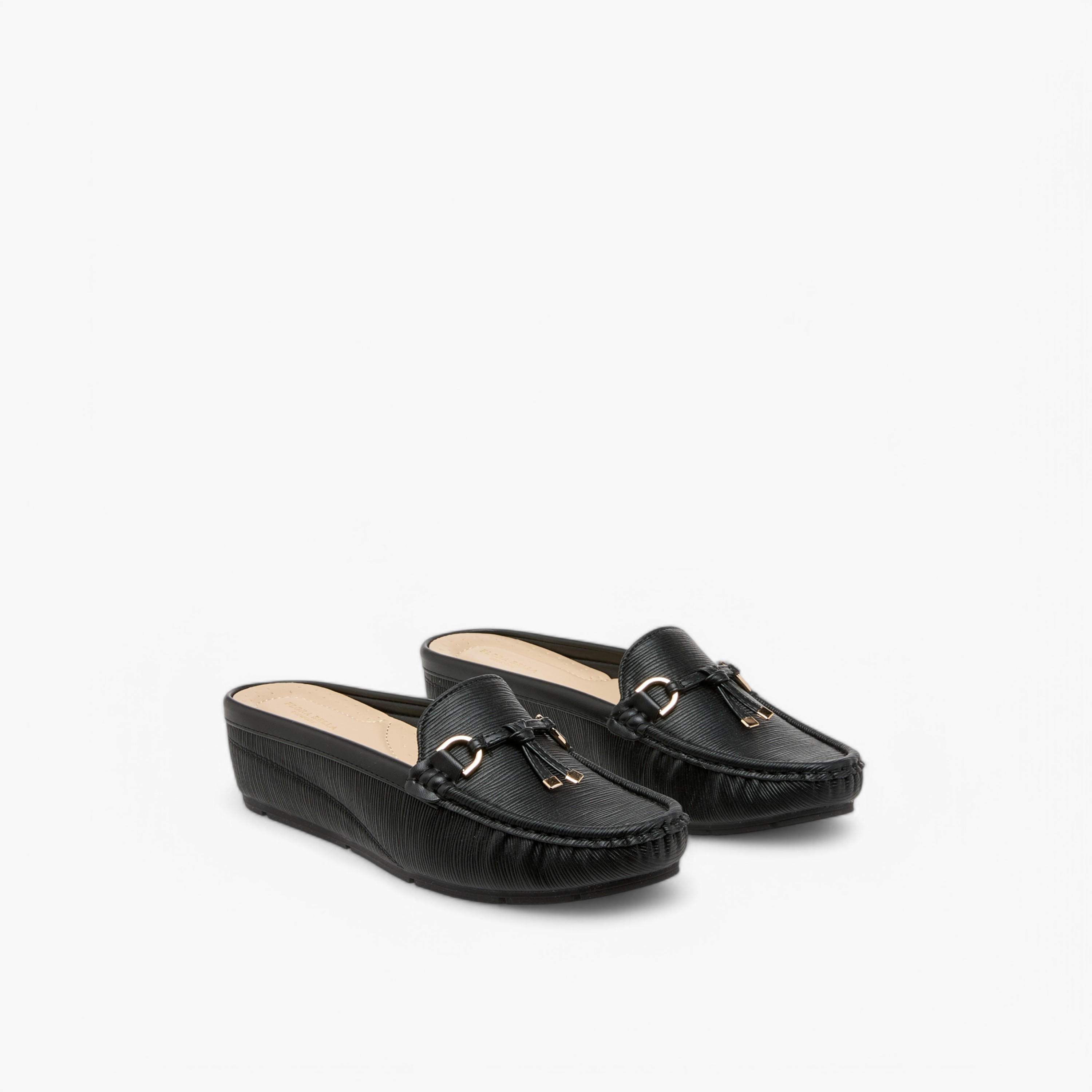 Flora Bella Textured Slip-On Mules-women-shoes-loafersandmoccasins-image-1