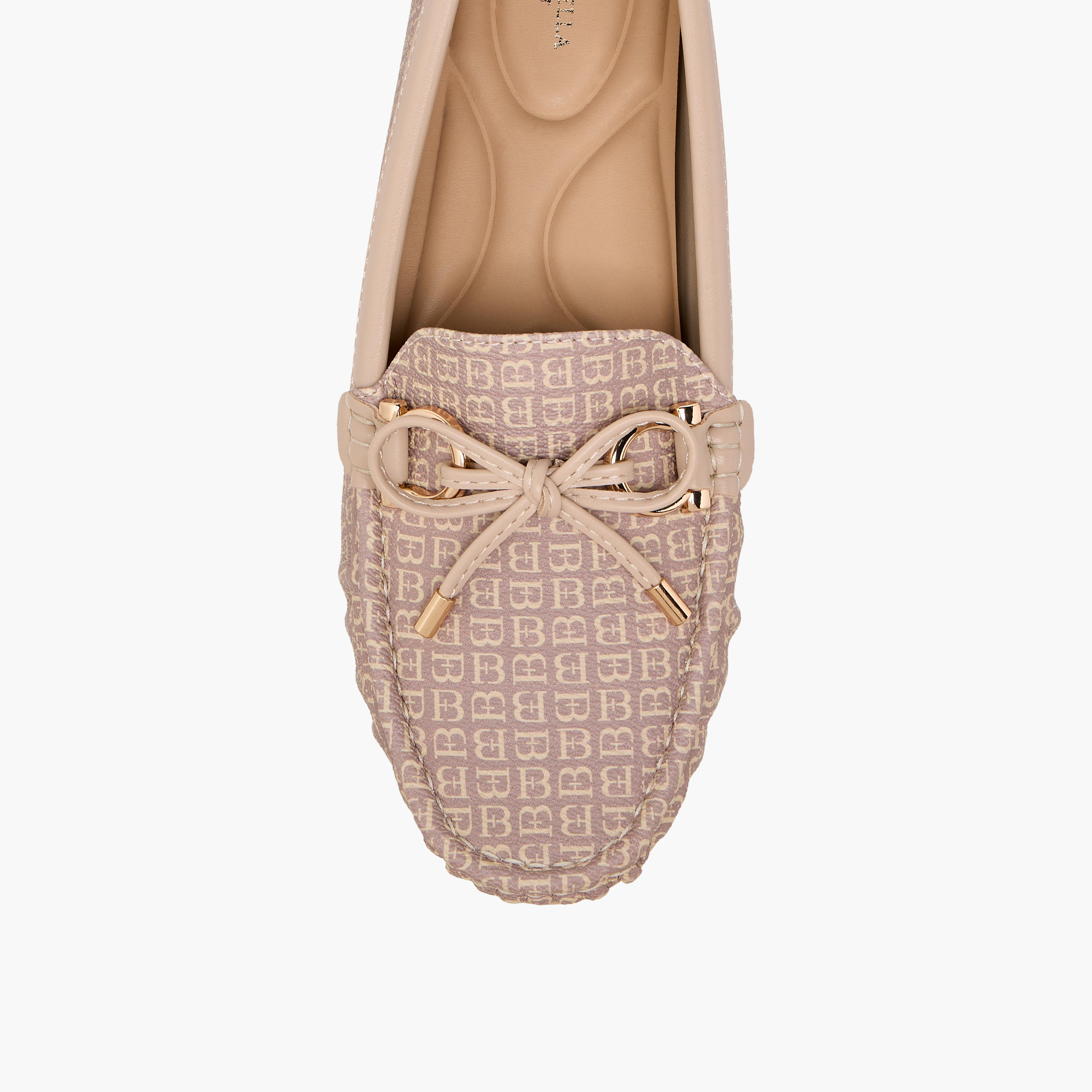 Flora Bella Monogram Print Loafers with Bow Accent-women-shoes-loafersandmoccasins-image-4