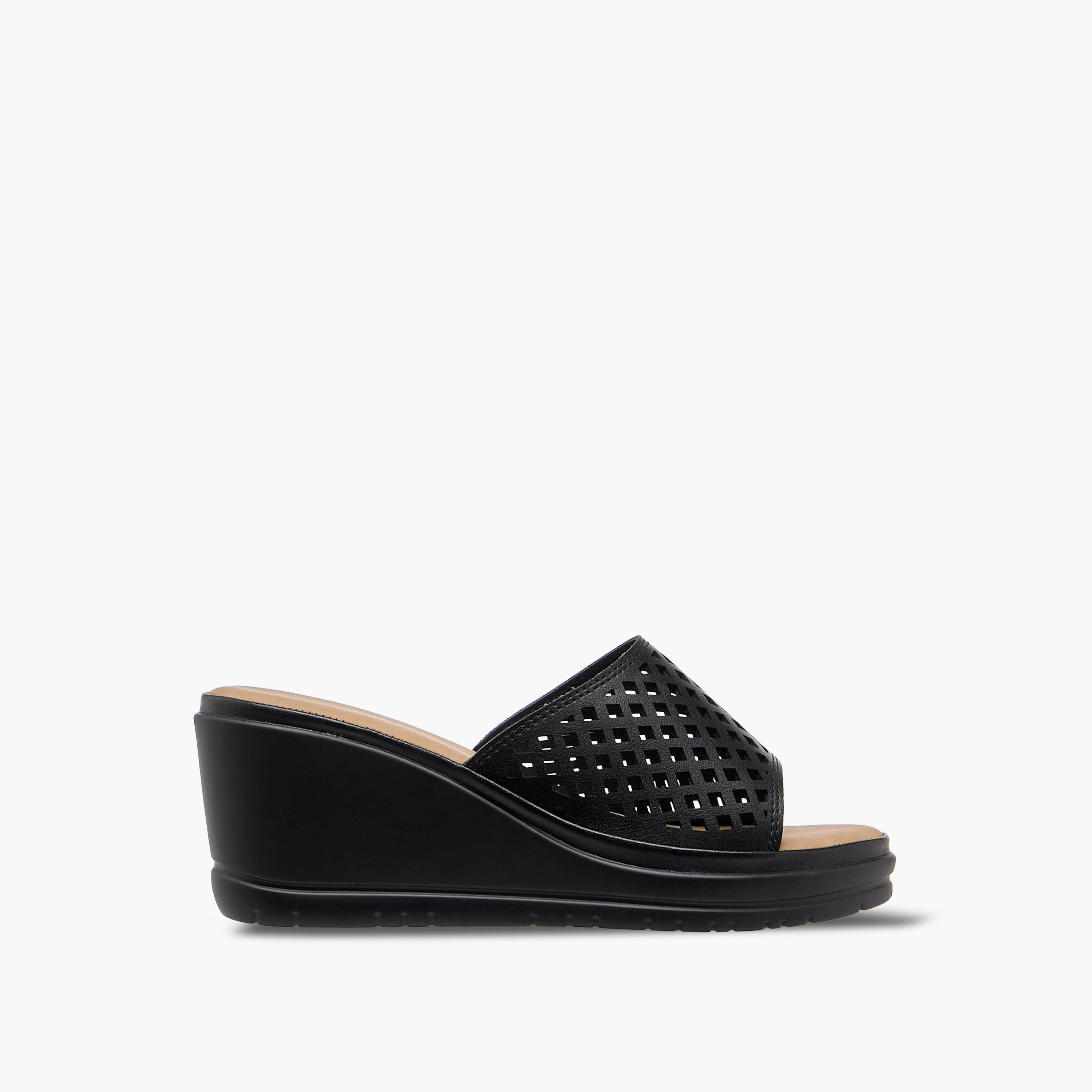 Flora Bella Cutout Detail Slip-On Sandals with Wedge Heels-women-shoes-sandals-heeled-image-3