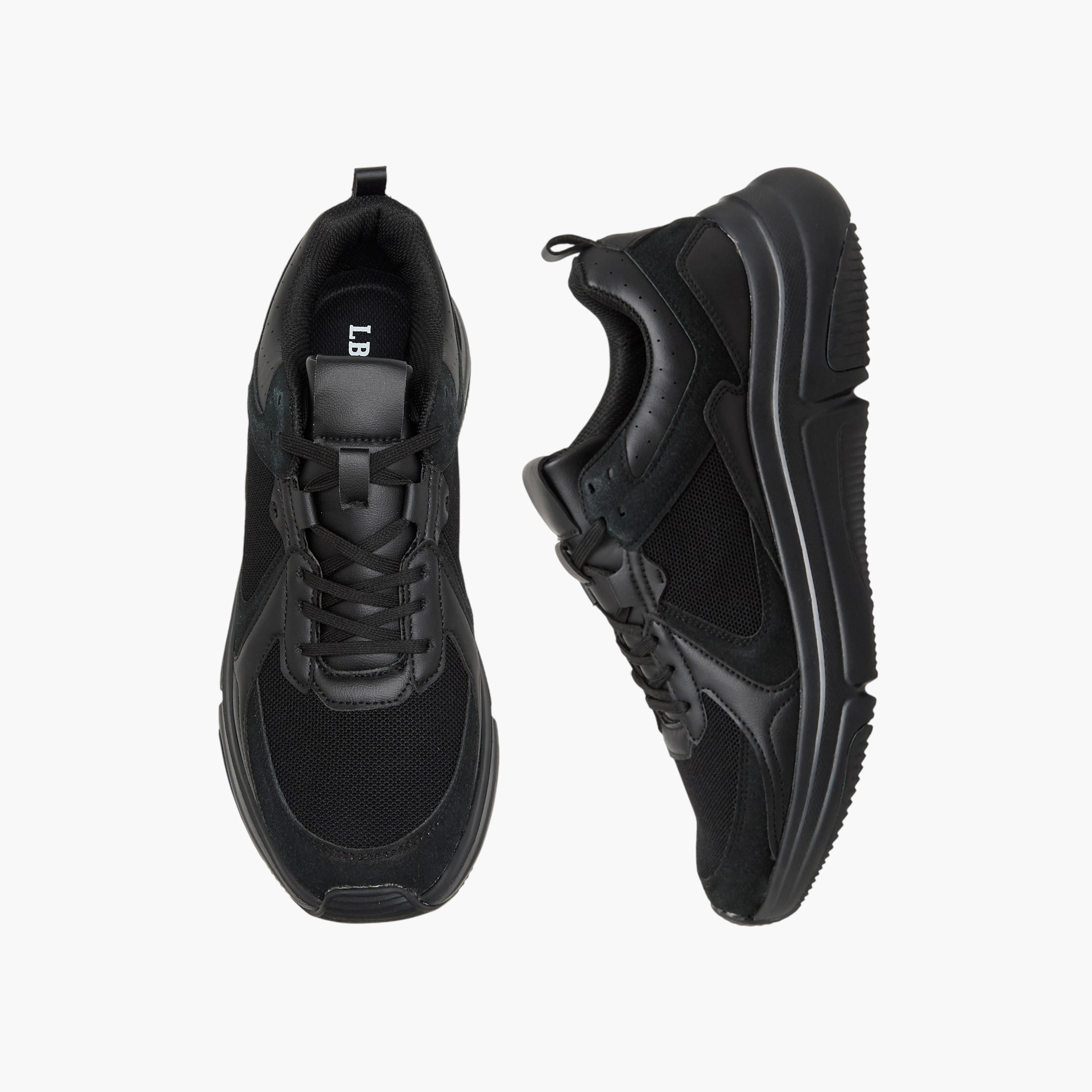 حذاء سنيكرز برباط وألواح للرجال إل بي إل من شو إكسبريس-men-shoes-sneakers-image-1