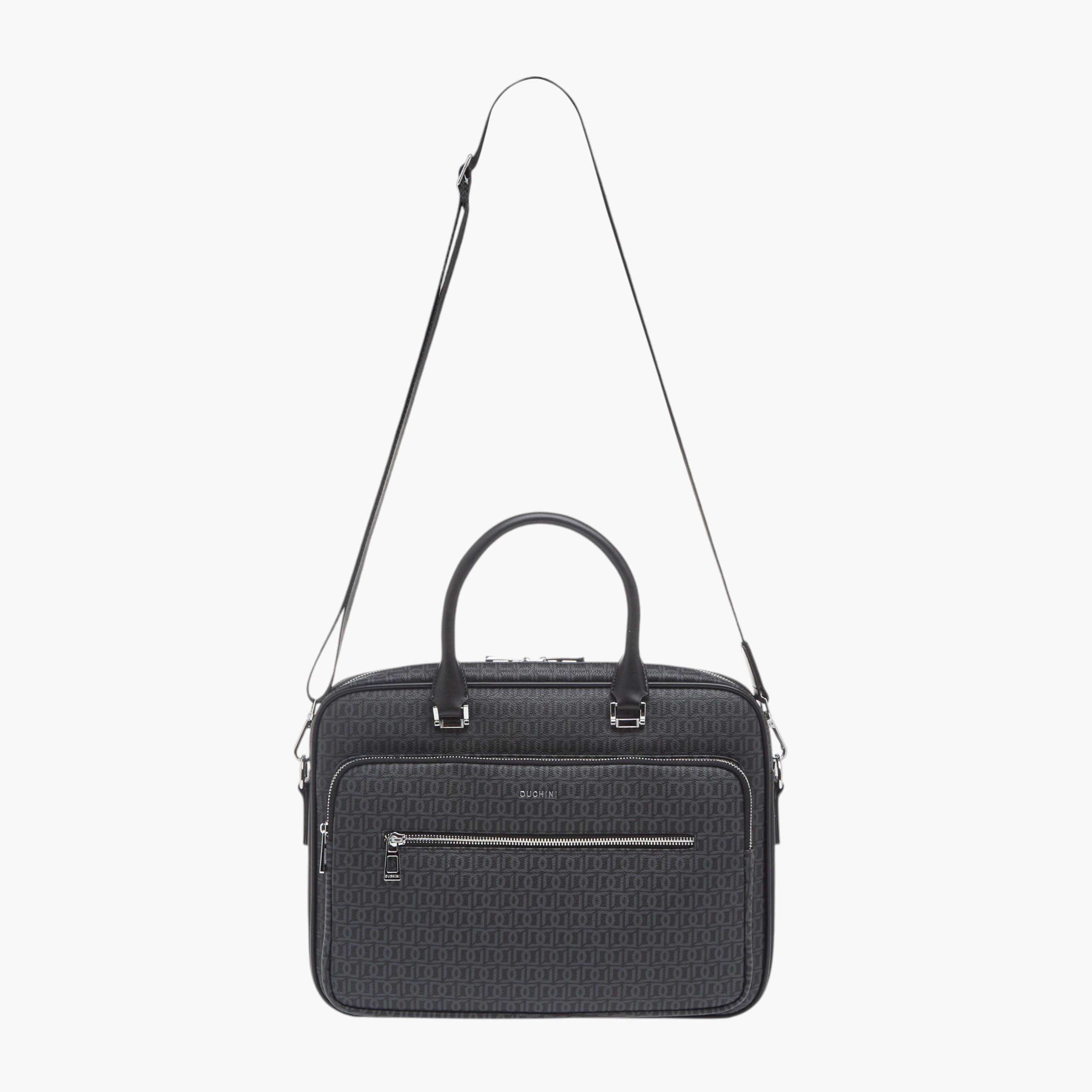 شنطة لابتوب بطبعة مونوغرام مع مقابض وحزام قابل للتعديل من دوتشيني-men-bags-image-3