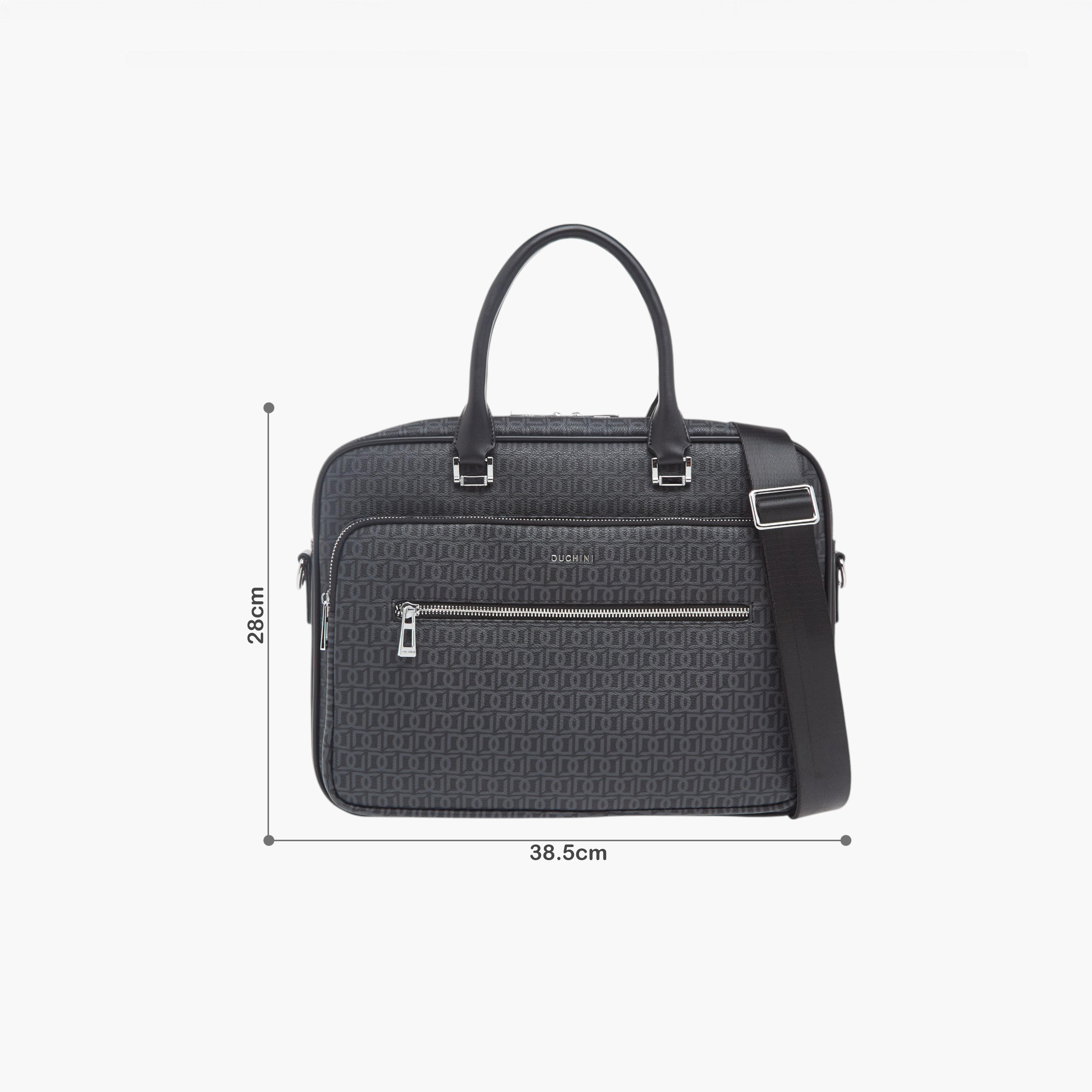 شنطة لابتوب بطبعة مونوغرام مع مقابض وحزام قابل للتعديل من دوتشيني-men-bags-image-2