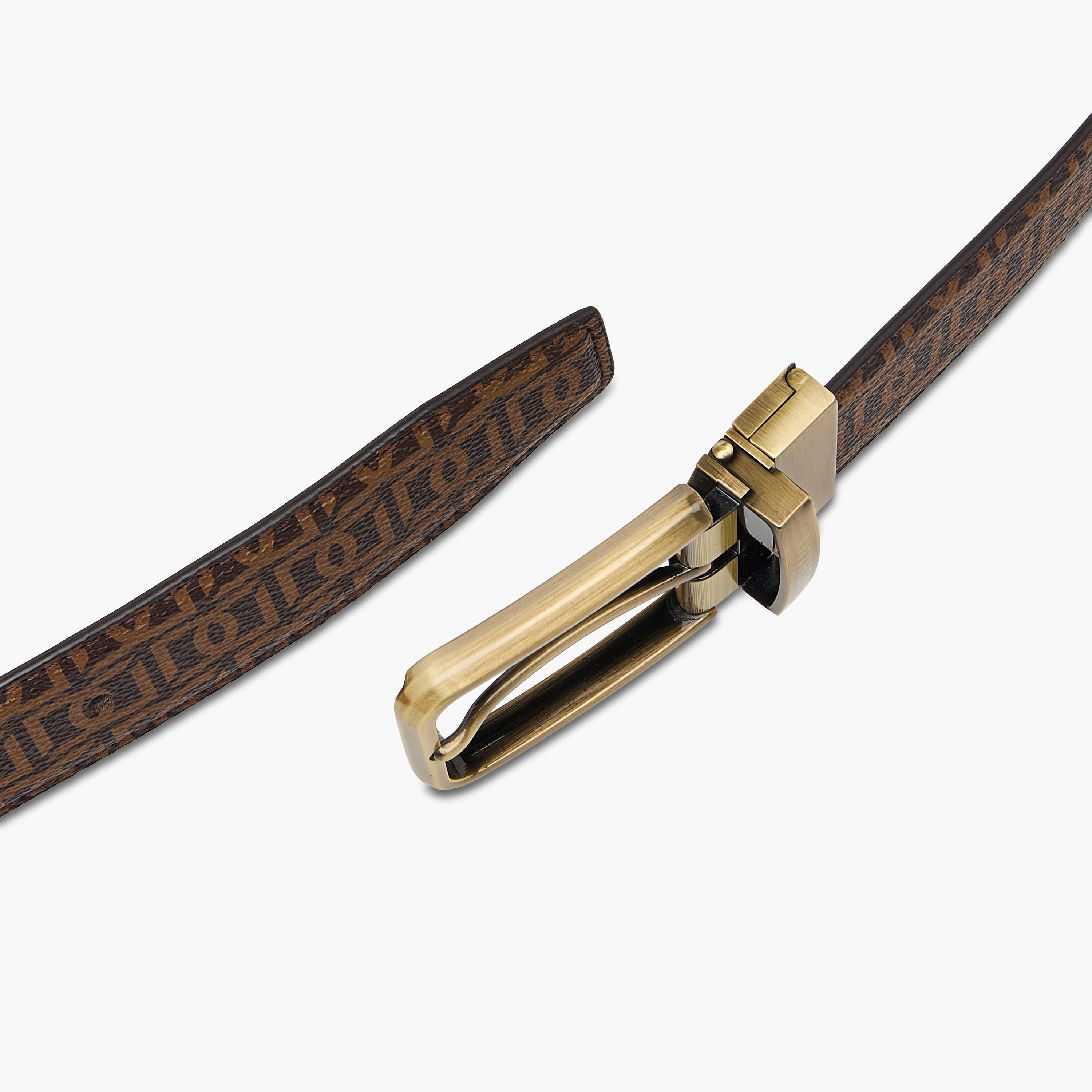 Duchini Men's Monogram Print Belt with Pin Buckle Closure-men-beltsandwallets-belts-image-6