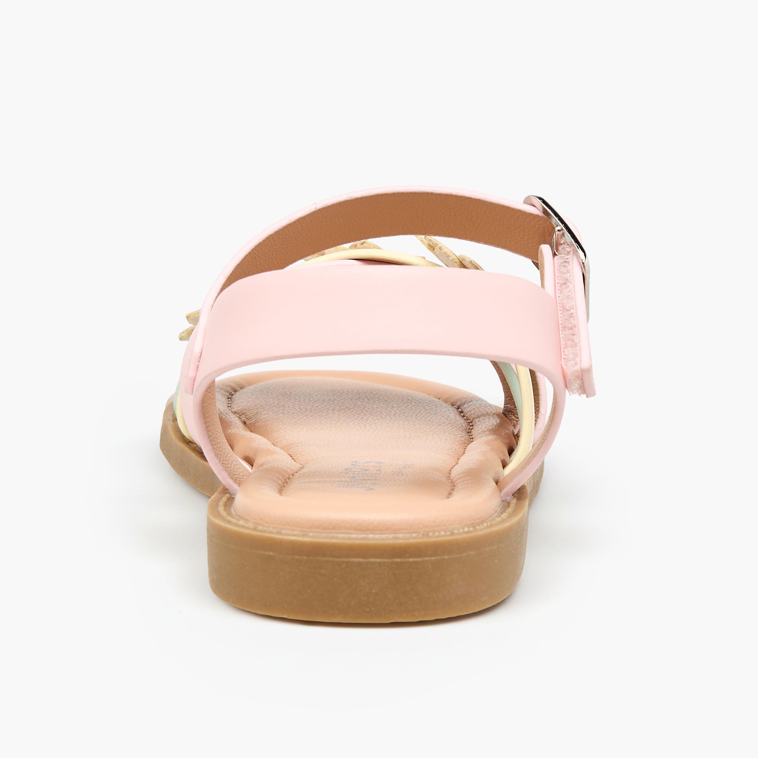 Juniors Girls Hook & Loop Flat Sandals-girls-shoes-sandals-image-4
