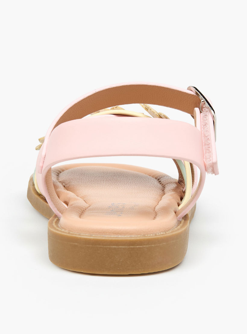 Juniors Girls Hook & Loop Flat Sandals-girls-shoes-sandals-image-4