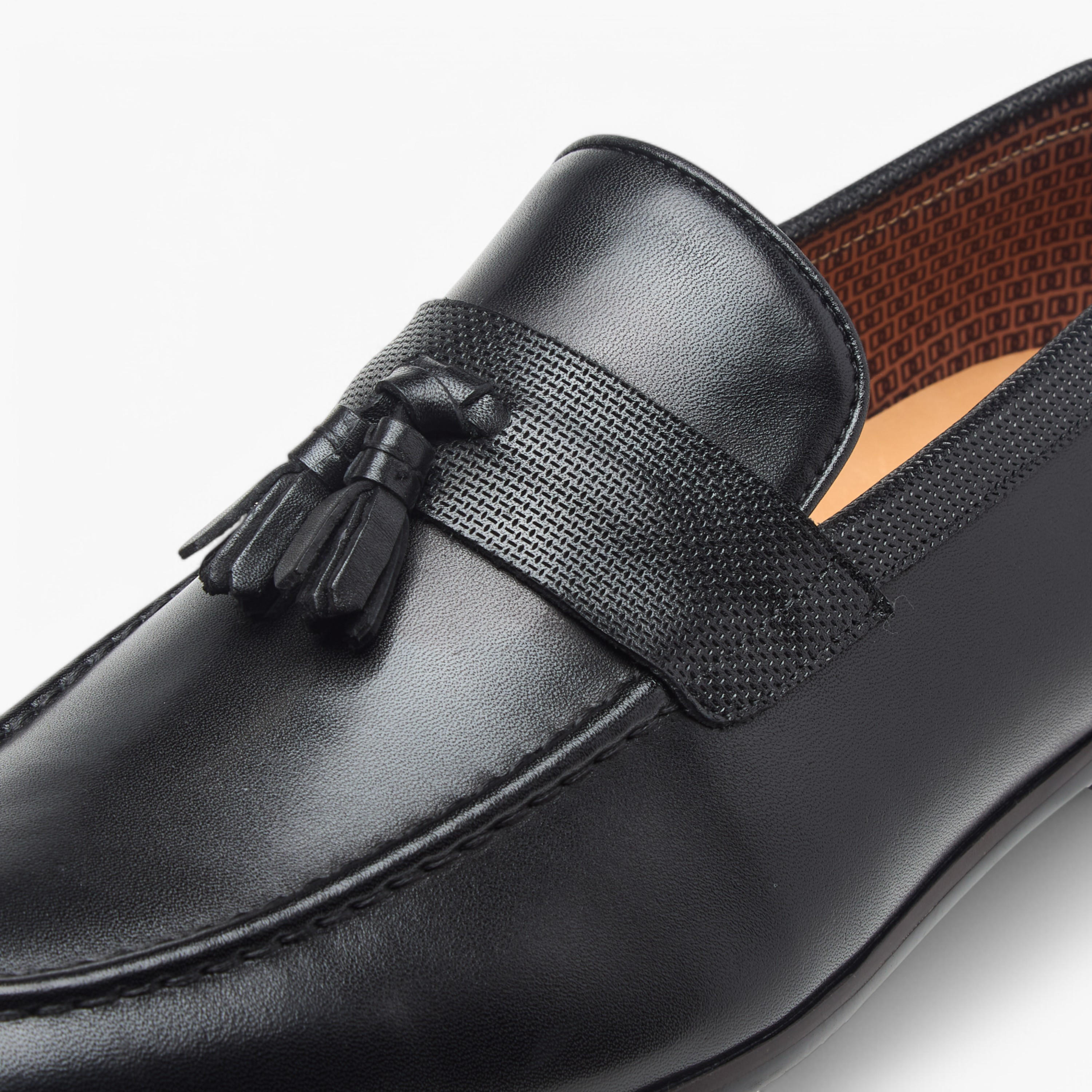 Duchini Men's Leather Slip-On Loafers with Tassel Detail -men-shoes-formalshoes-image-4