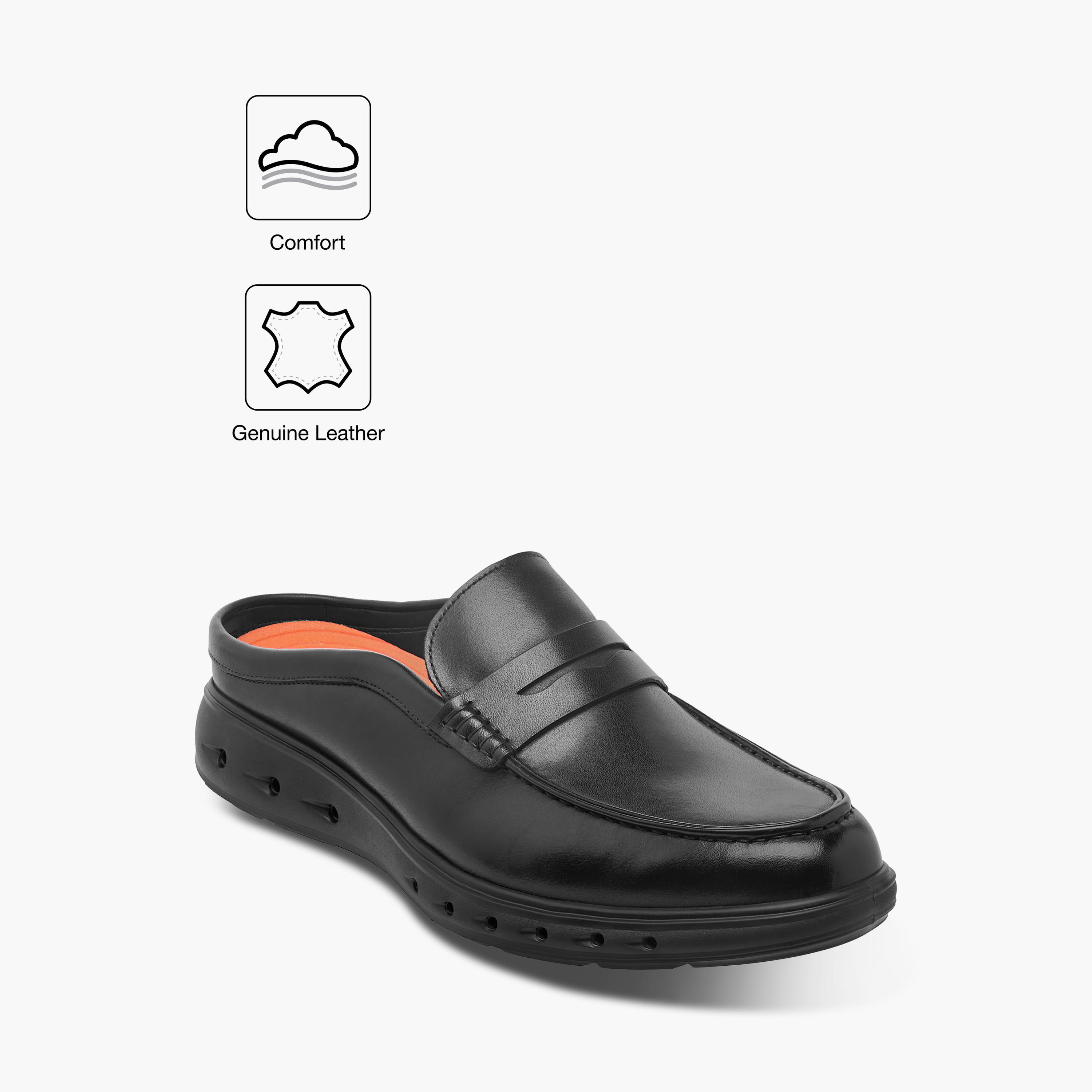 Le Confort Leather Slip-On Mules with Cutout Detail-men-shoes-loafersandmoccasins-image-2