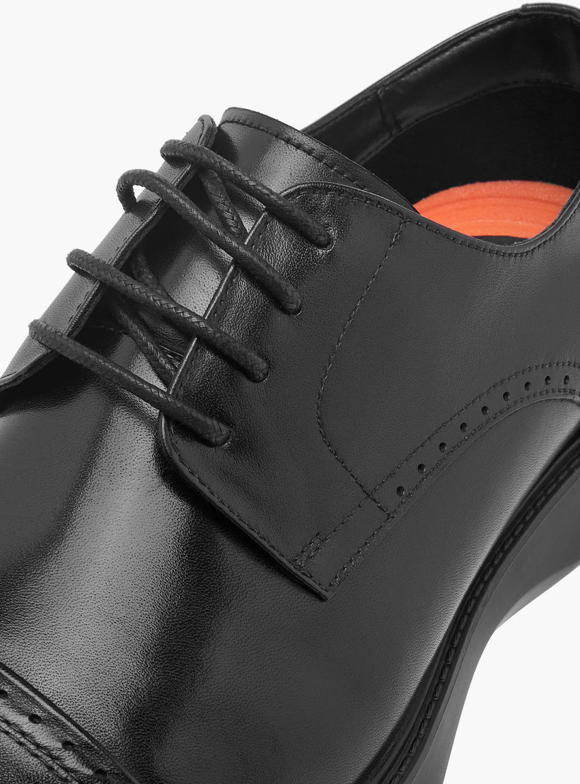 حذاء ديربي جلد مثقّب برباط من لو كونفورت-men-shoes-formalshoes-image-4