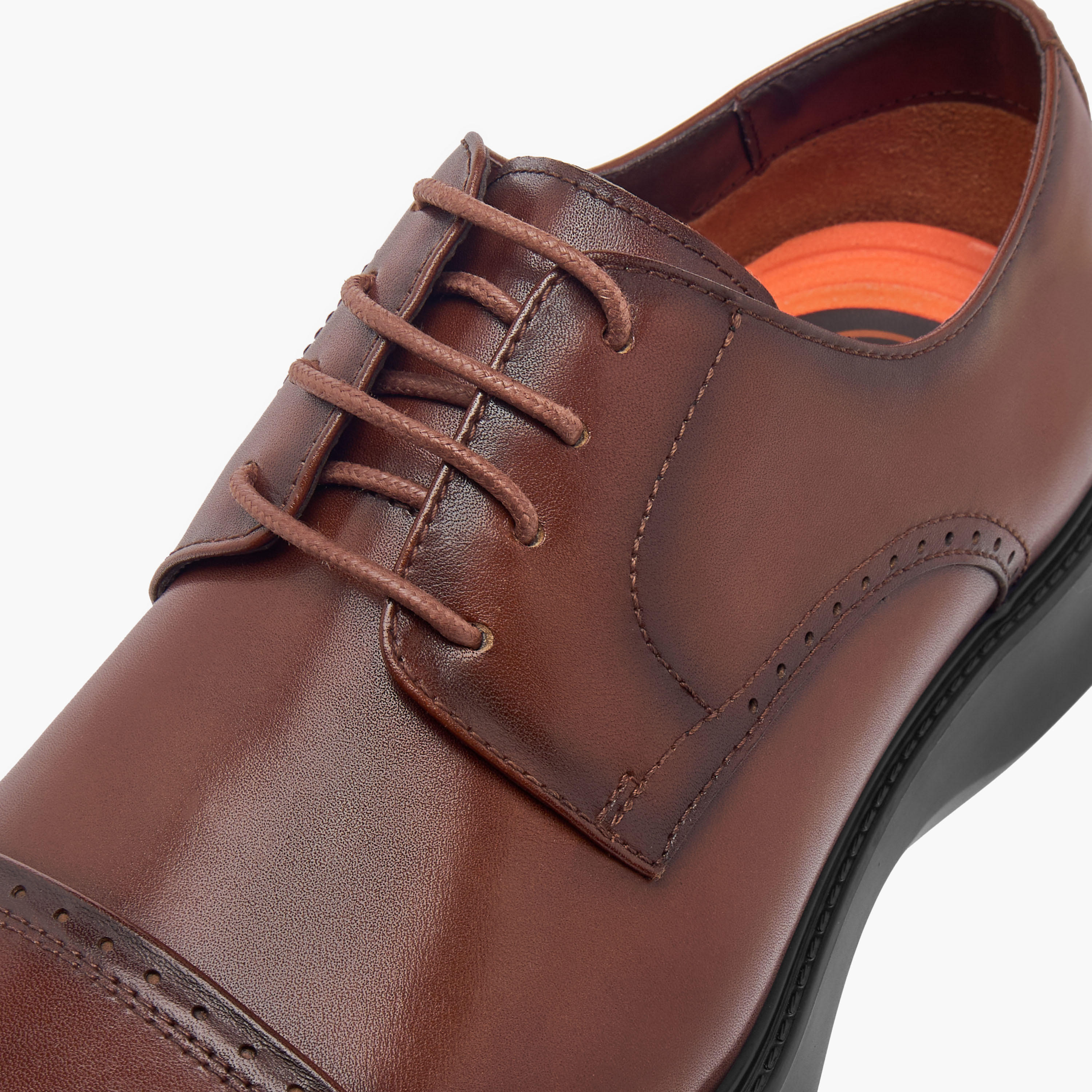 Le Confort Leather Perforated Lace-Up Derby Shoes -men-shoes-formalshoes-image-4
