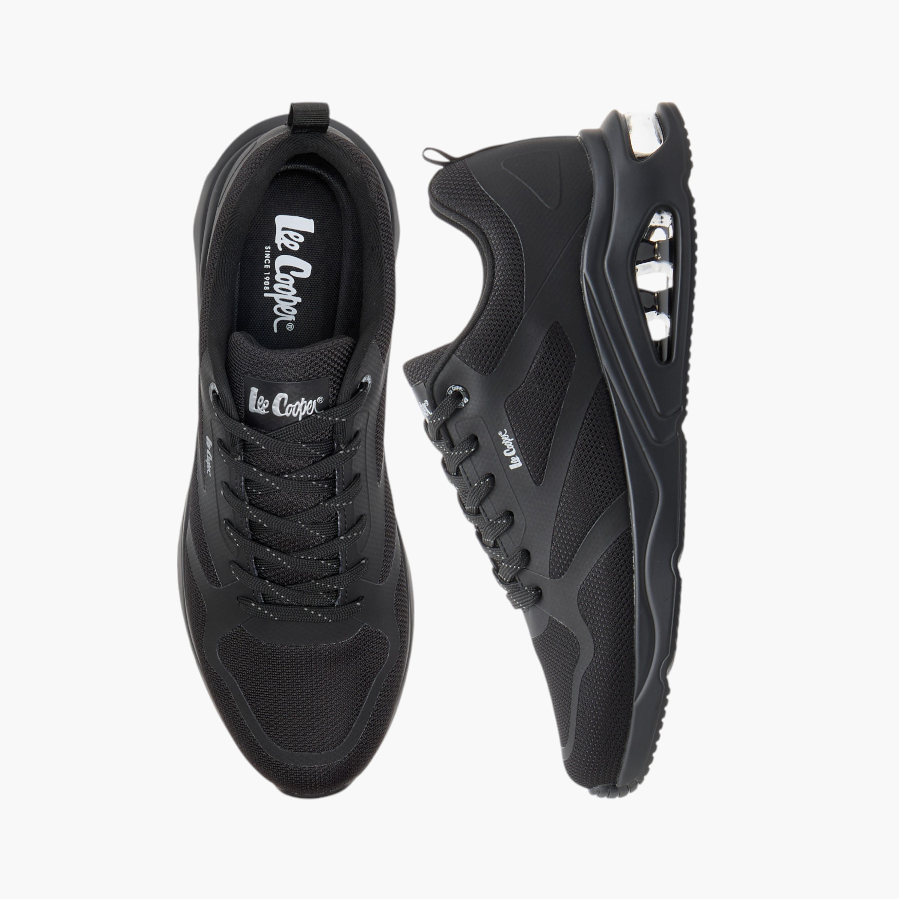 Lee Cooper Men's Panelled Sneakers with Lace-Up Closure-men-shoes-sneakers-image-1