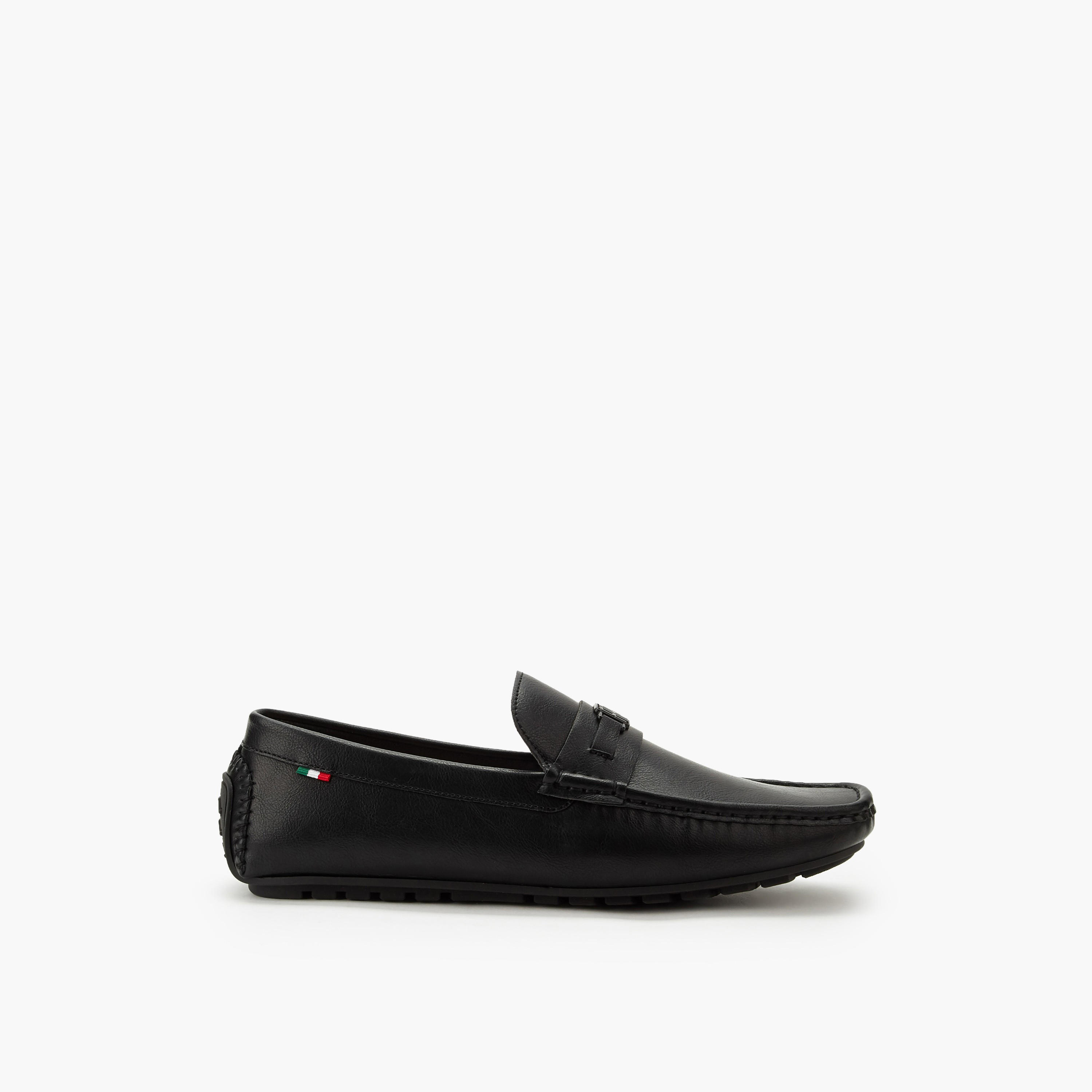 Renzo Ruganni Men Logo Accent Slip-On Moccasins-men-shoes-loafersandmoccasins-image-3