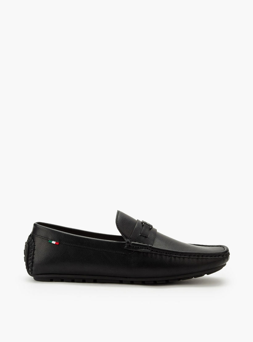 Renzo Ruganni Men Logo Accent Slip-On Moccasins-men-shoes-loafersandmoccasins-image-3